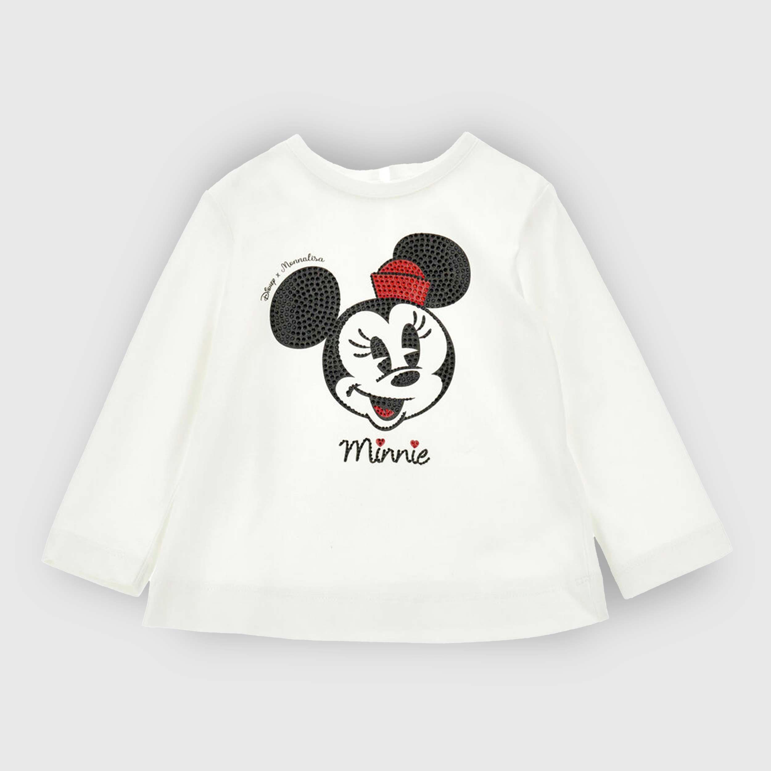 T-Shirt Con Minnie E Strass Firmata MONNALISA - annameglio.com abbigliamento moda
