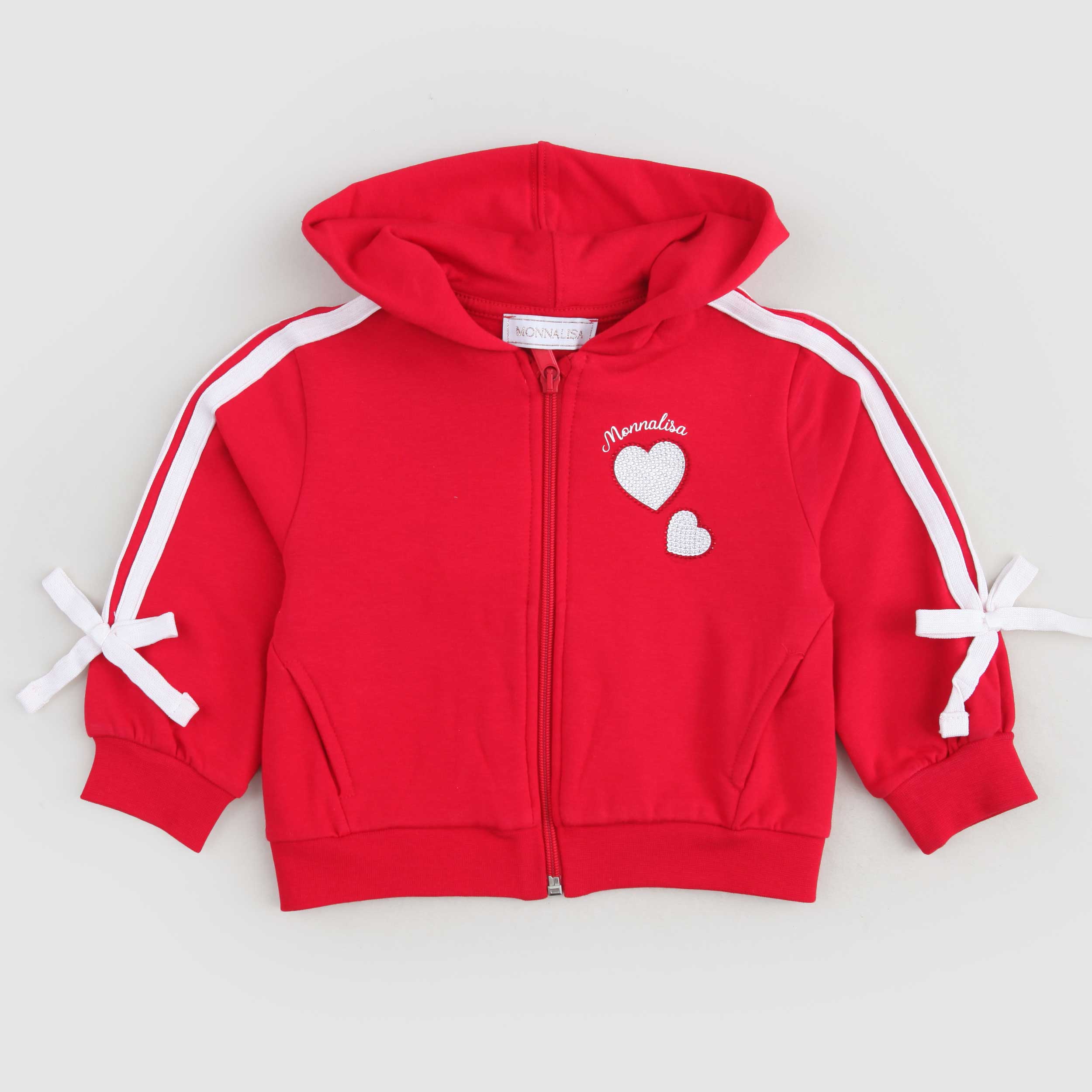 Felpa Rossa Con Cappuccio Firmata MONNALISA - annameglio.com abbigliamento moda