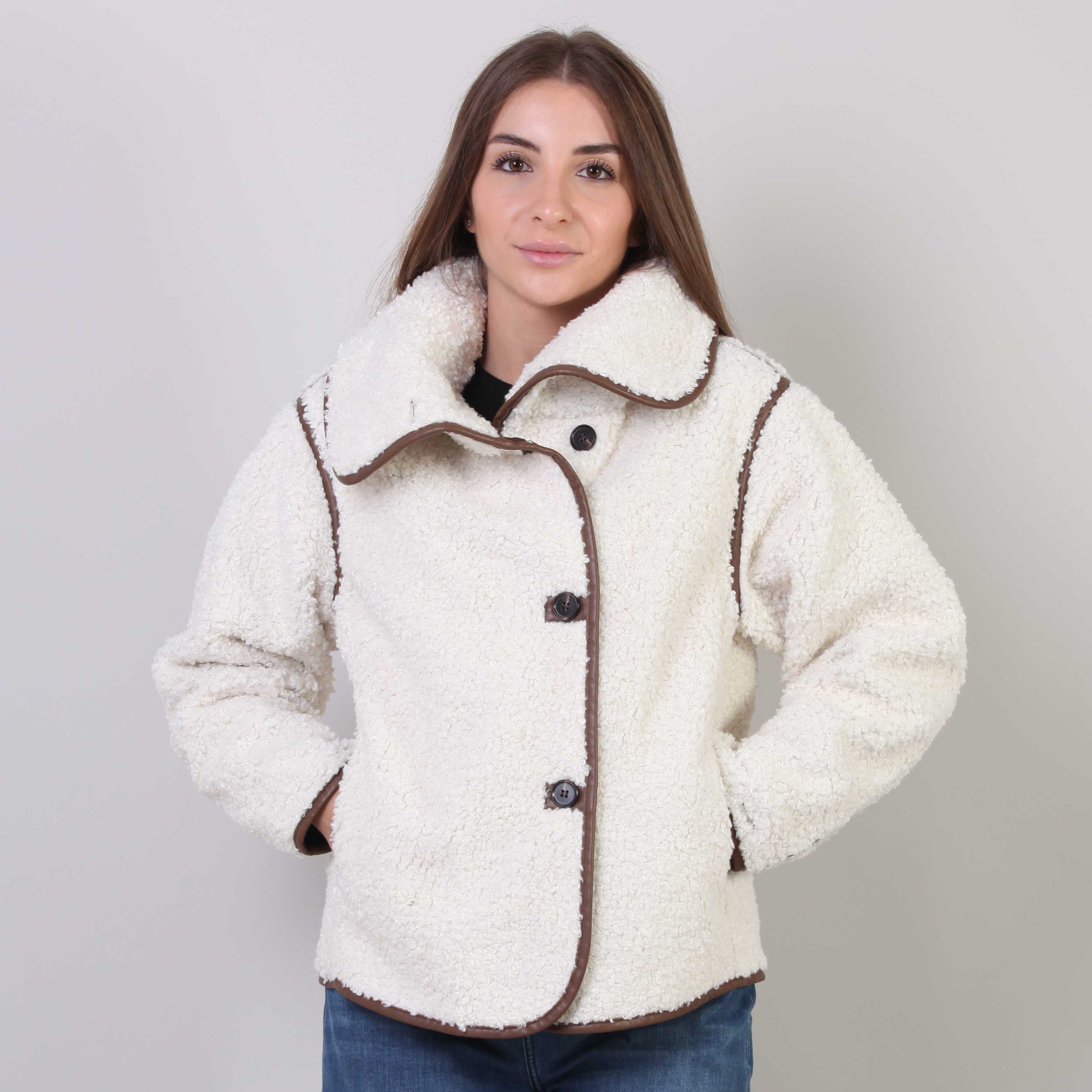 Cappotto In Teddy Con Bottoni Firmato MONNALISA - annameglio.com abbigliamento moda