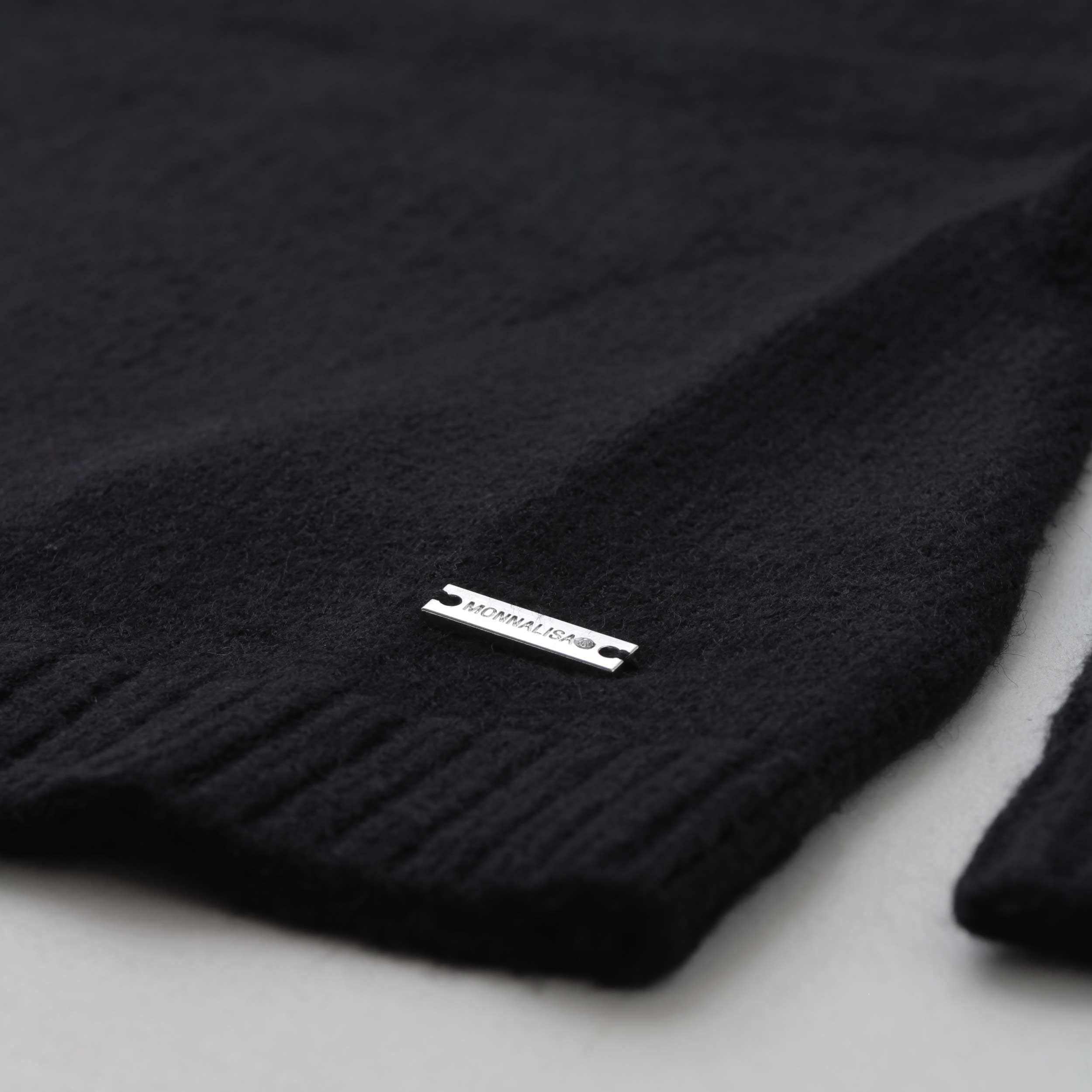 Maglia Nera Con Spalle Scoperte Firmata MONNALISA - annameglio.com abbigliamento moda