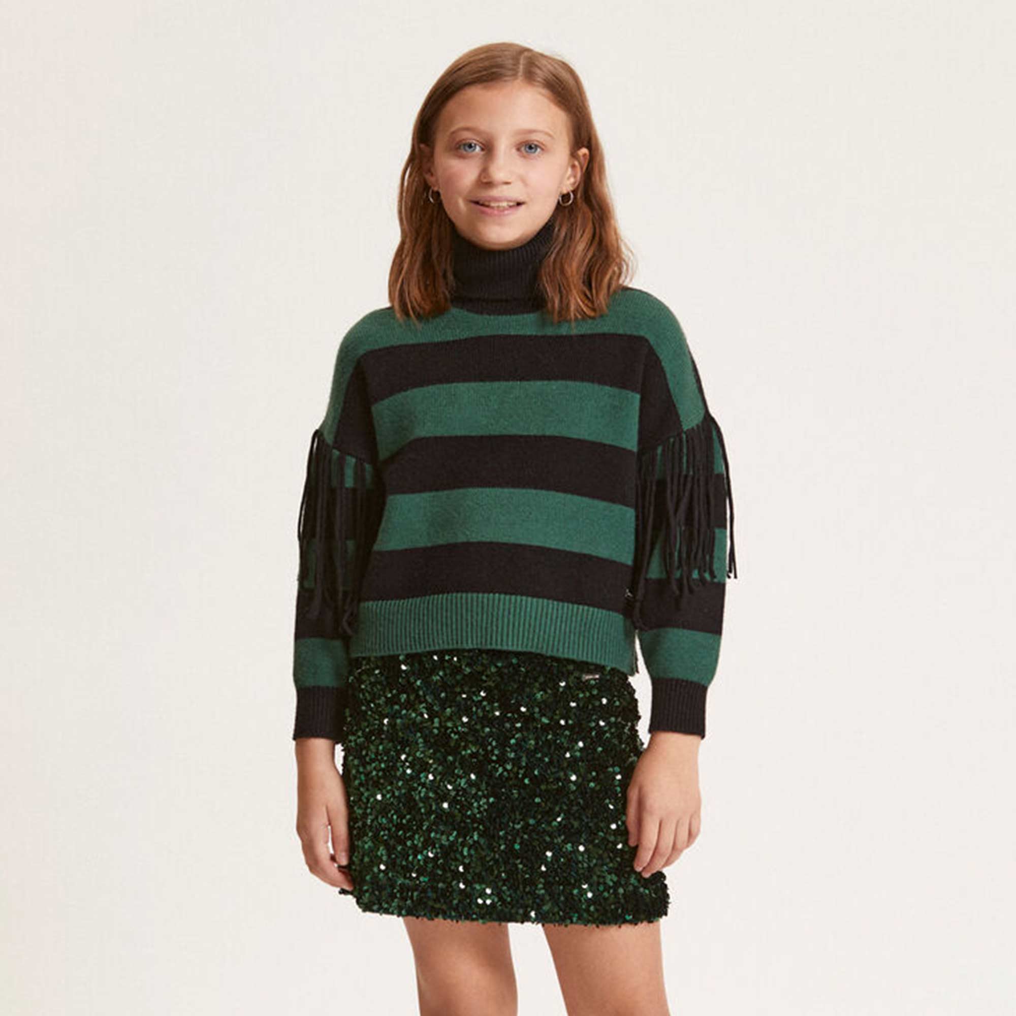 Maglia A Righe Con Frange Firmata MONNALISA - annameglio.com abbigliamento moda