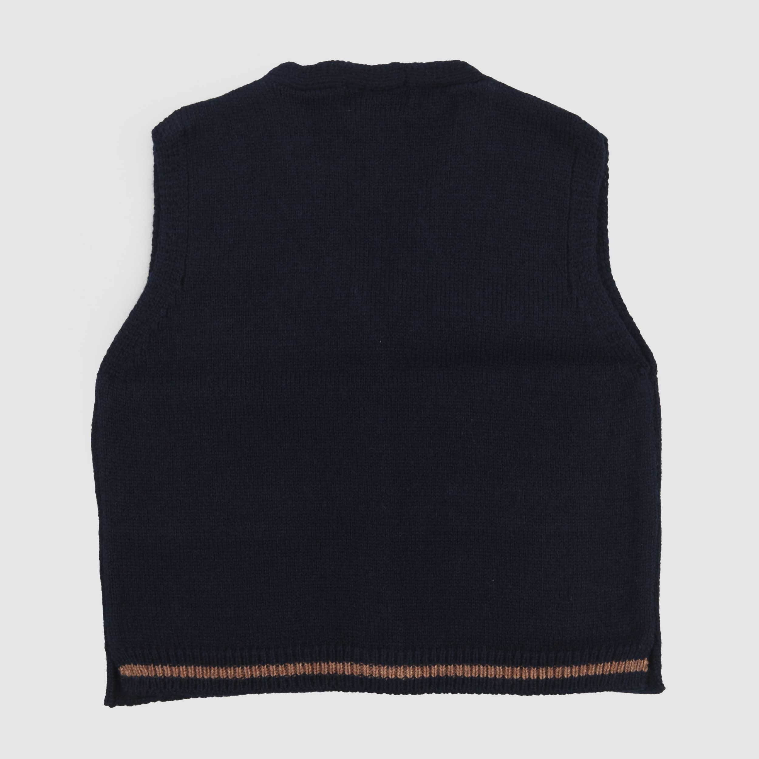 Gilet Blu Firmato ONE MORE IN THE FAMILY - annameglio.com abbigliamento moda