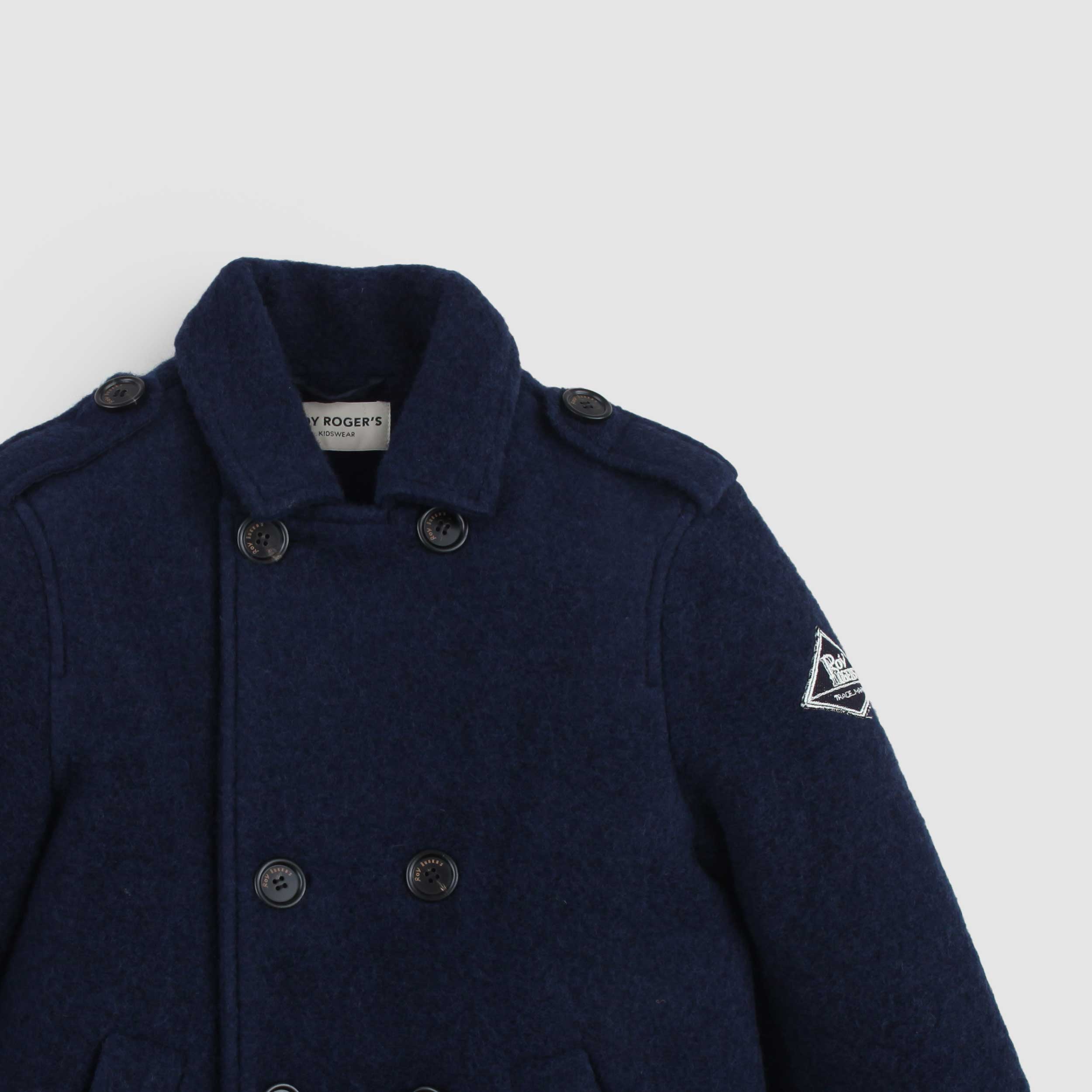 Giacca Blu Con Targhetta Firmata ROY ROGERS - annameglio.com abbigliamento moda