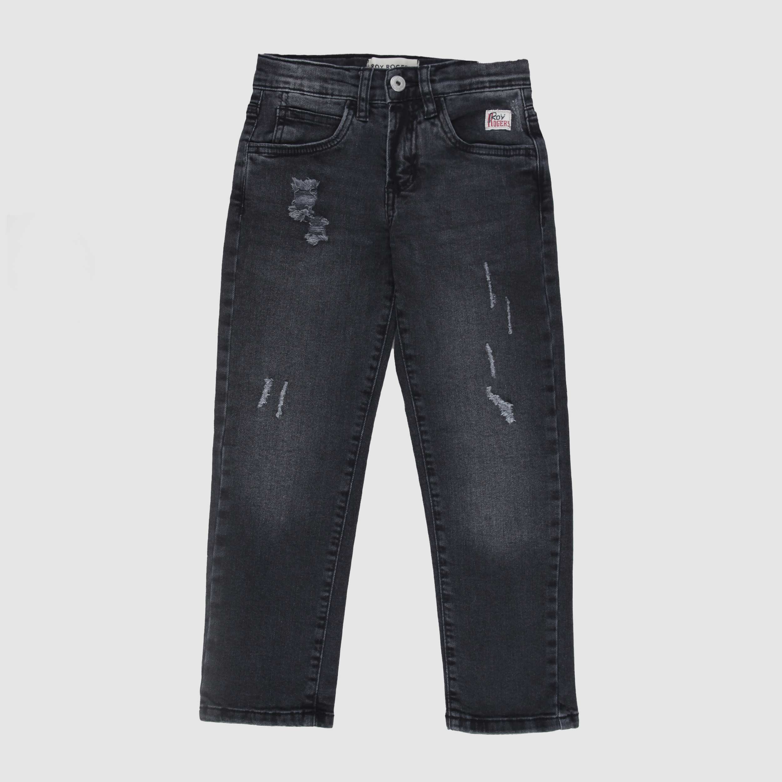 Jeans Nero Con Strappi Firmato ROY ROGERS - annameglio.com abbigliamento moda