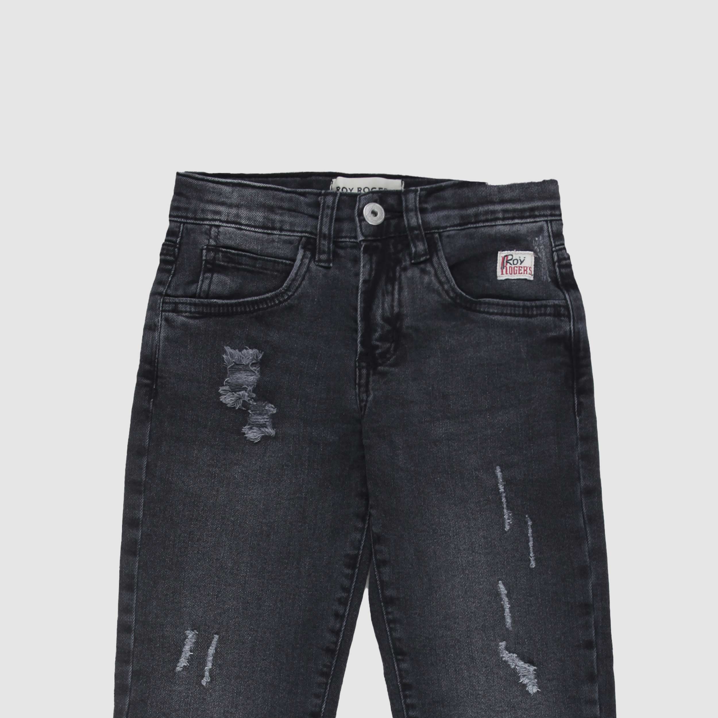 Jeans Nero Con Strappi Firmato ROY ROGERS - annameglio.com abbigliamento moda