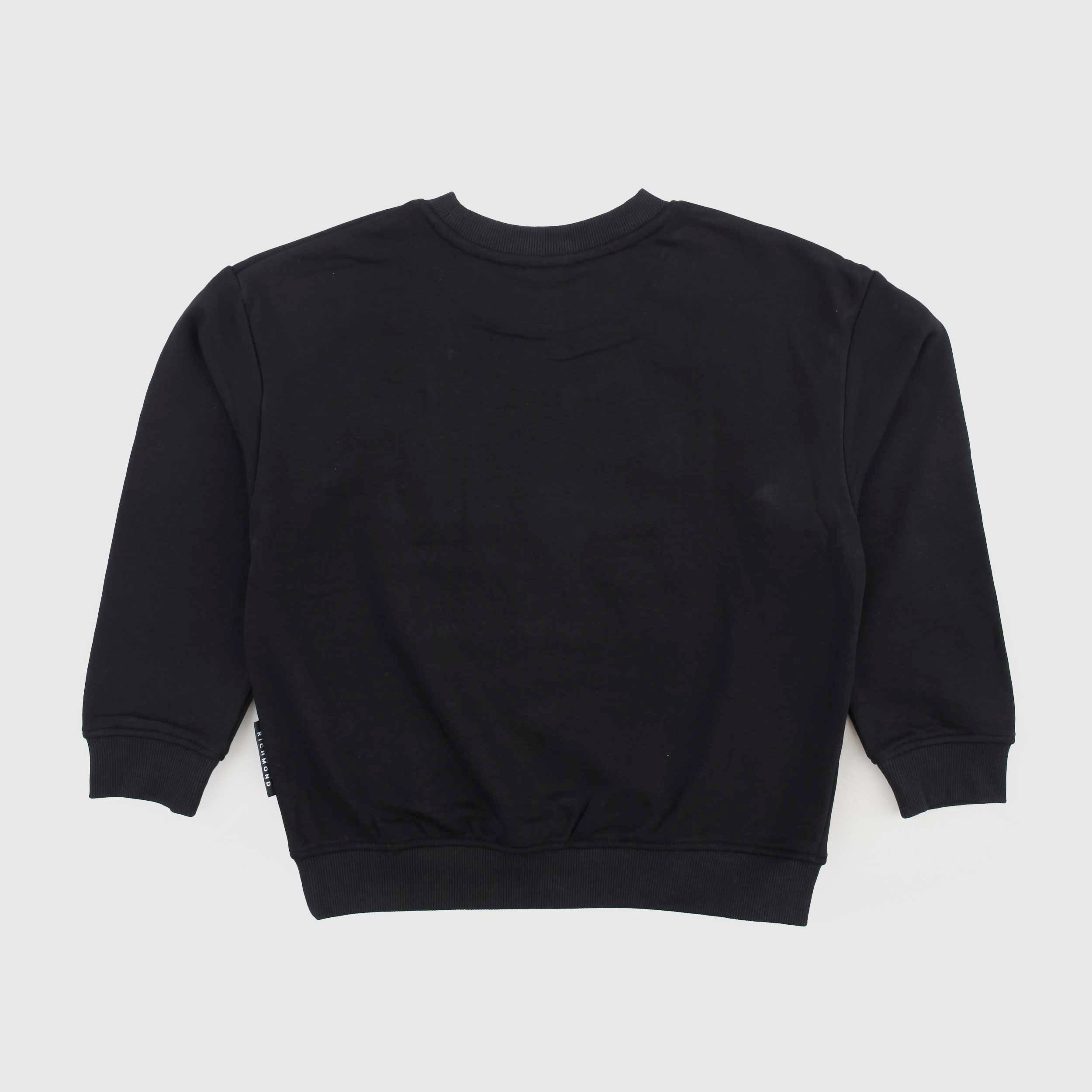 Felpa Nera Con Girocollo Firmata JOHN RICHMOND - annameglio.com abbigliamento moda