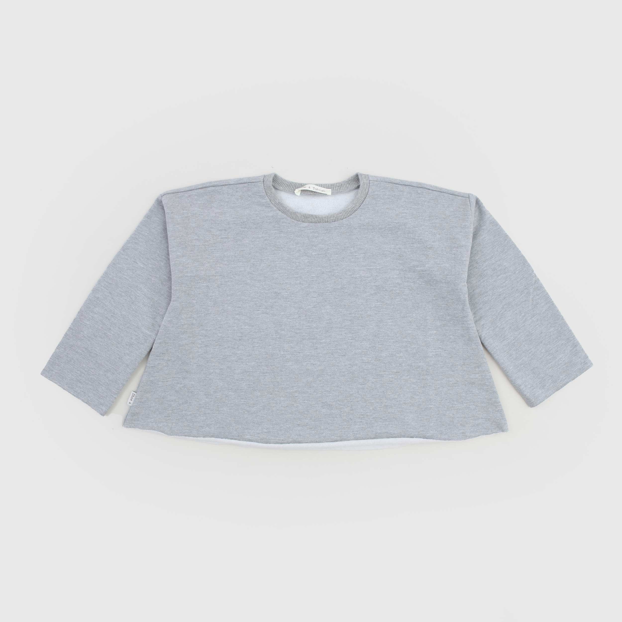 Felpa Grigia Svasata Firmata ZHOE & TOBIAH - annameglio.com abbigliamento moda