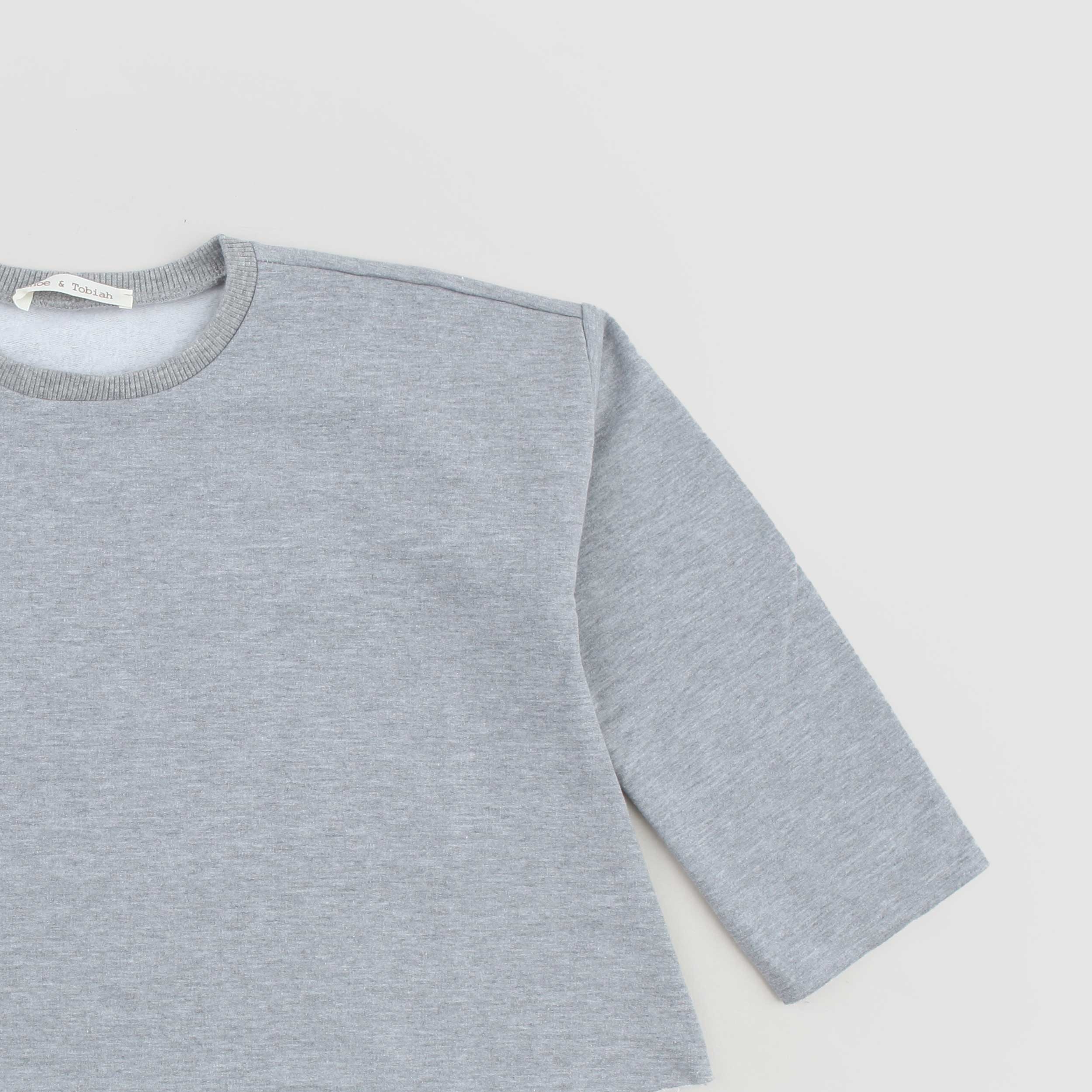 Felpa Grigia Svasata Firmata ZHOE & TOBIAH - annameglio.com abbigliamento moda