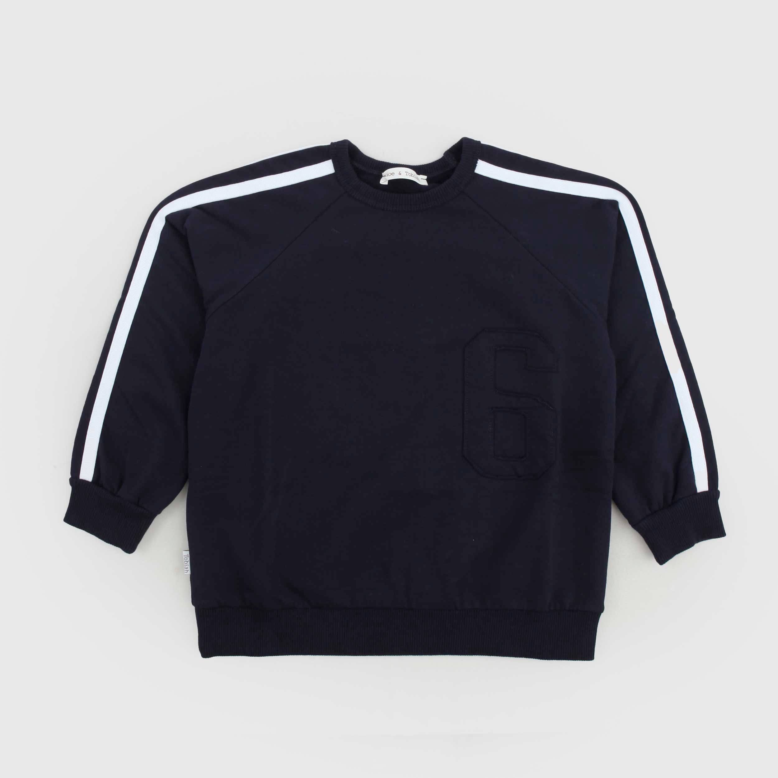 Felpa Blu Con Banda Firmata ZHOE & TOBIAH - annameglio.com abbigliamento moda