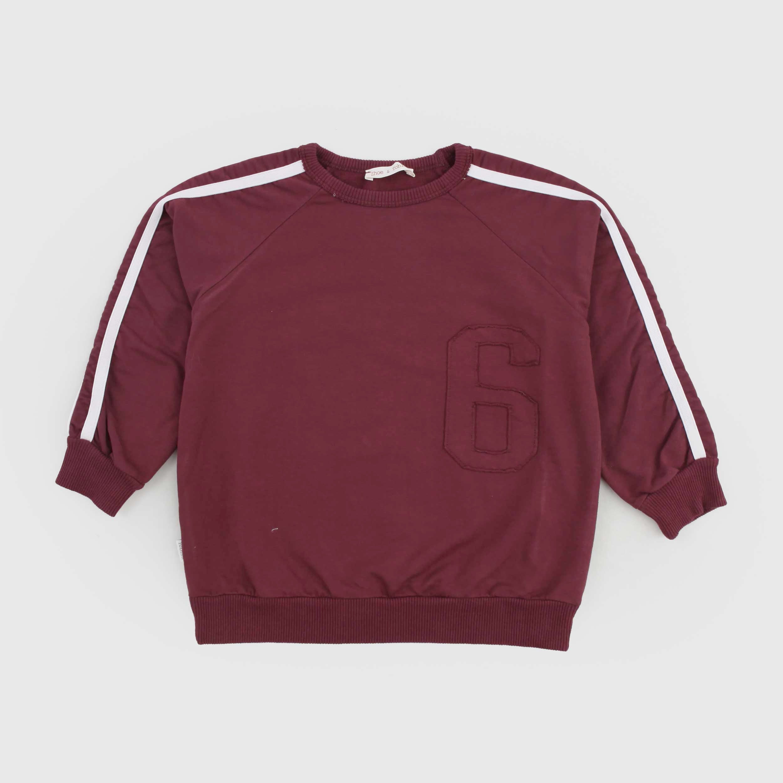 Felpa Bordeaux Con Banda Firmata ZHOE & TOBIAH - annameglio.com abbigliamento moda