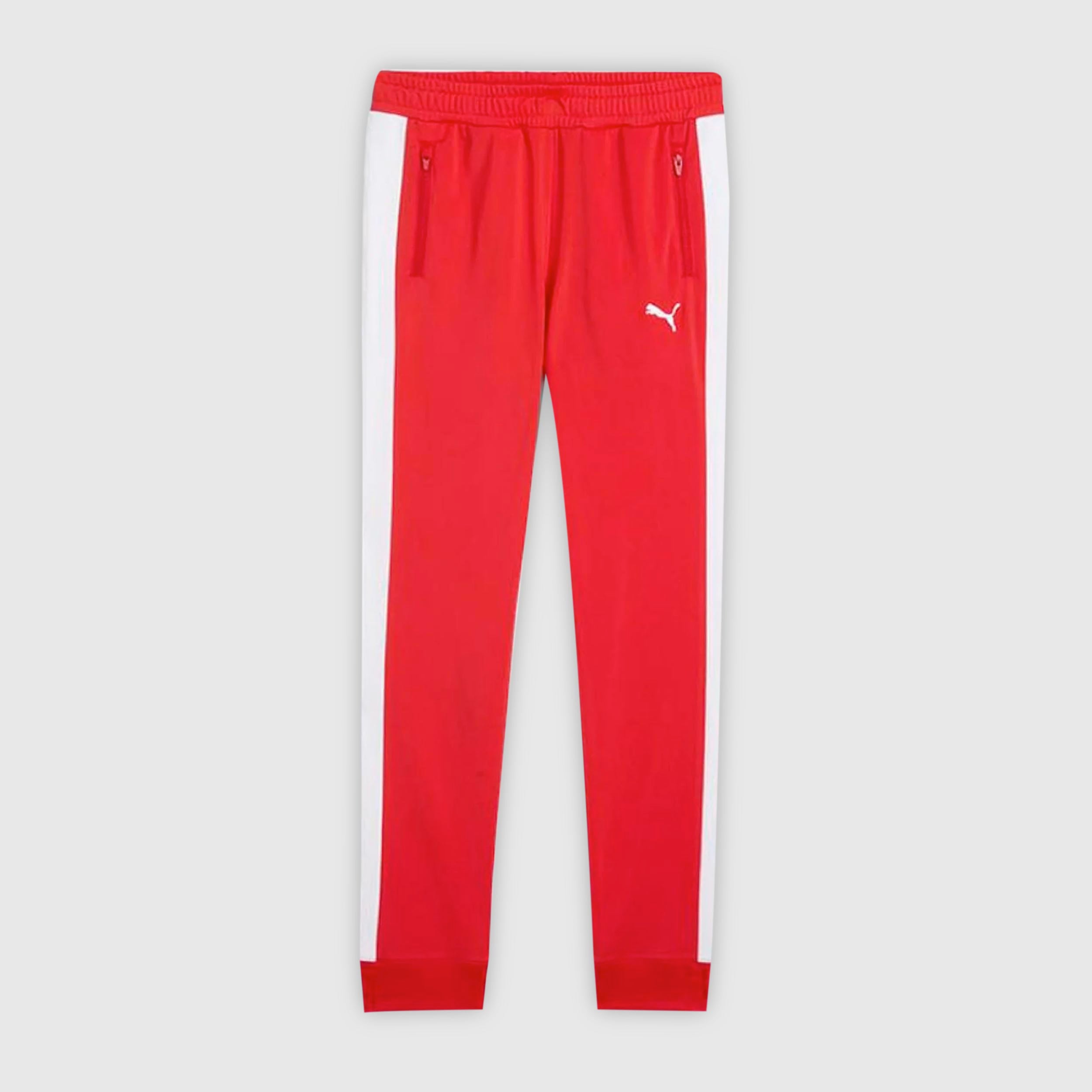 Pantalone Tuta Rosso Con Bande Firmato Puma - annameglio.com abbigliamento moda