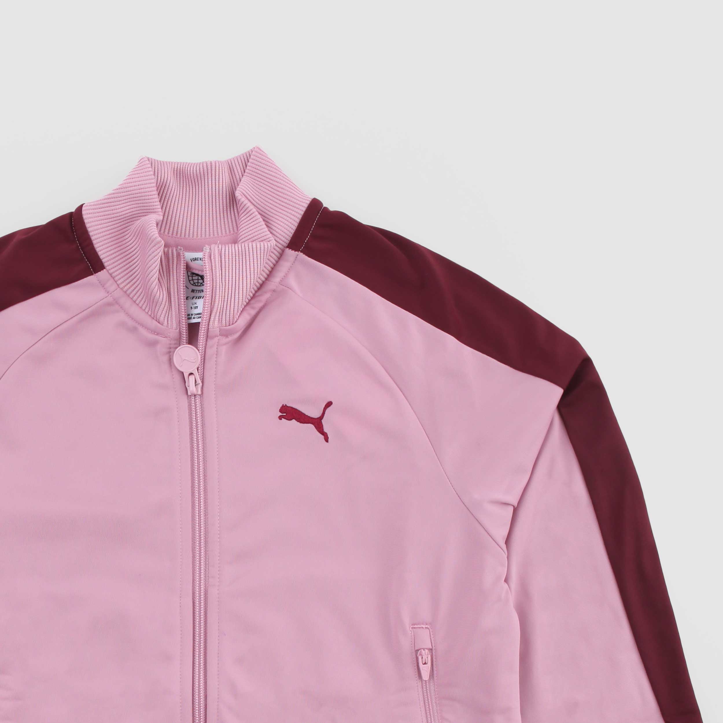 Felpa Rosa Con Zip E Bande Laterali Firmata Puma - annameglio.com abbigliamento moda