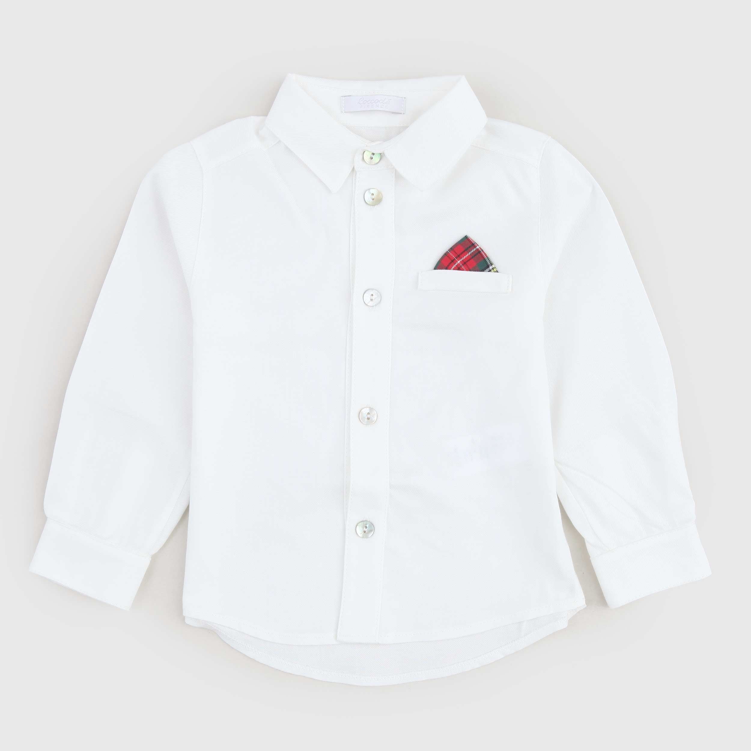 Camicia E Pochette Scozzese Rossa Firmata COCCODE - annameglio.com abbigliamento moda