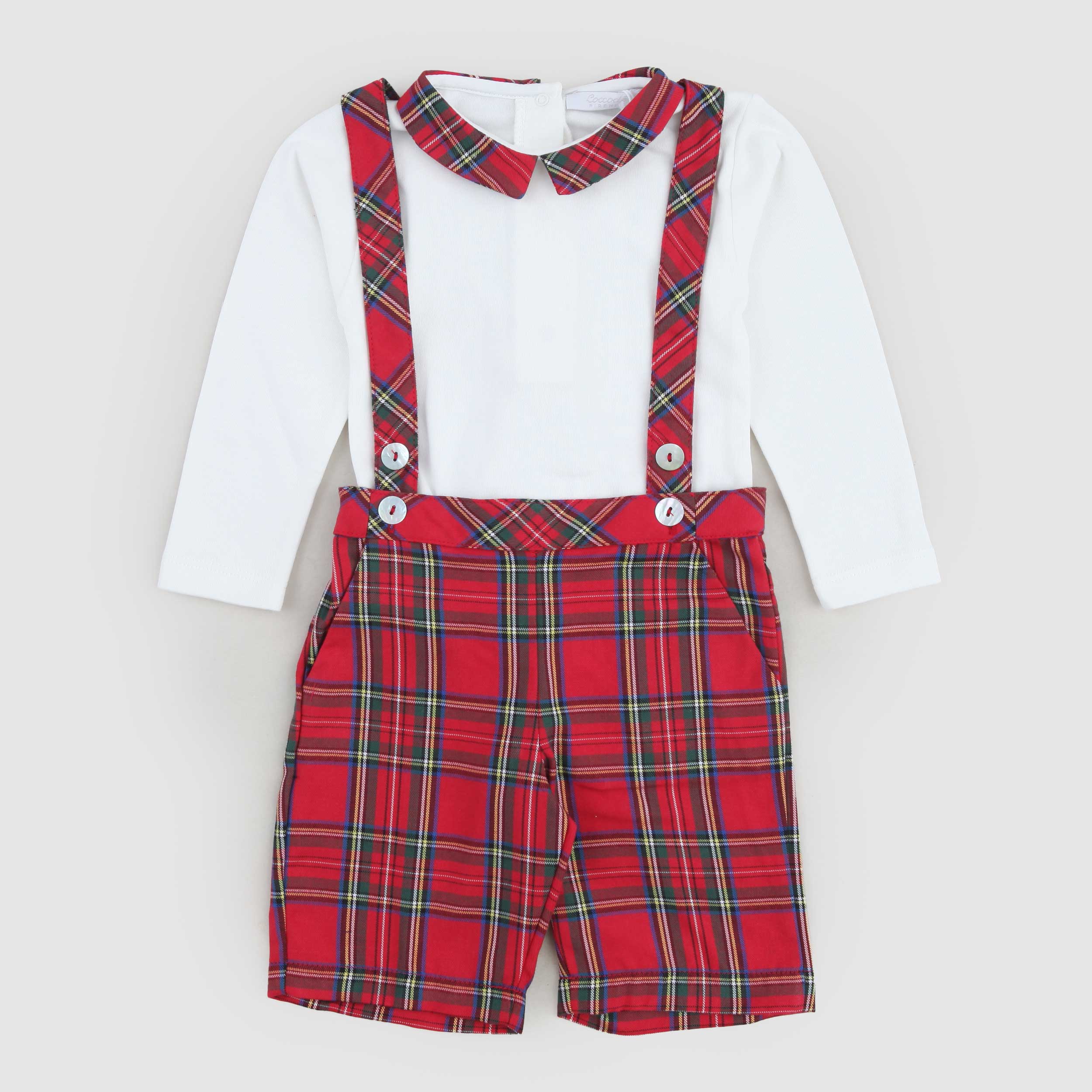 Completo Scozzese Rosso E Bianco Firmato COCCODE - annameglio.com abbigliamento moda