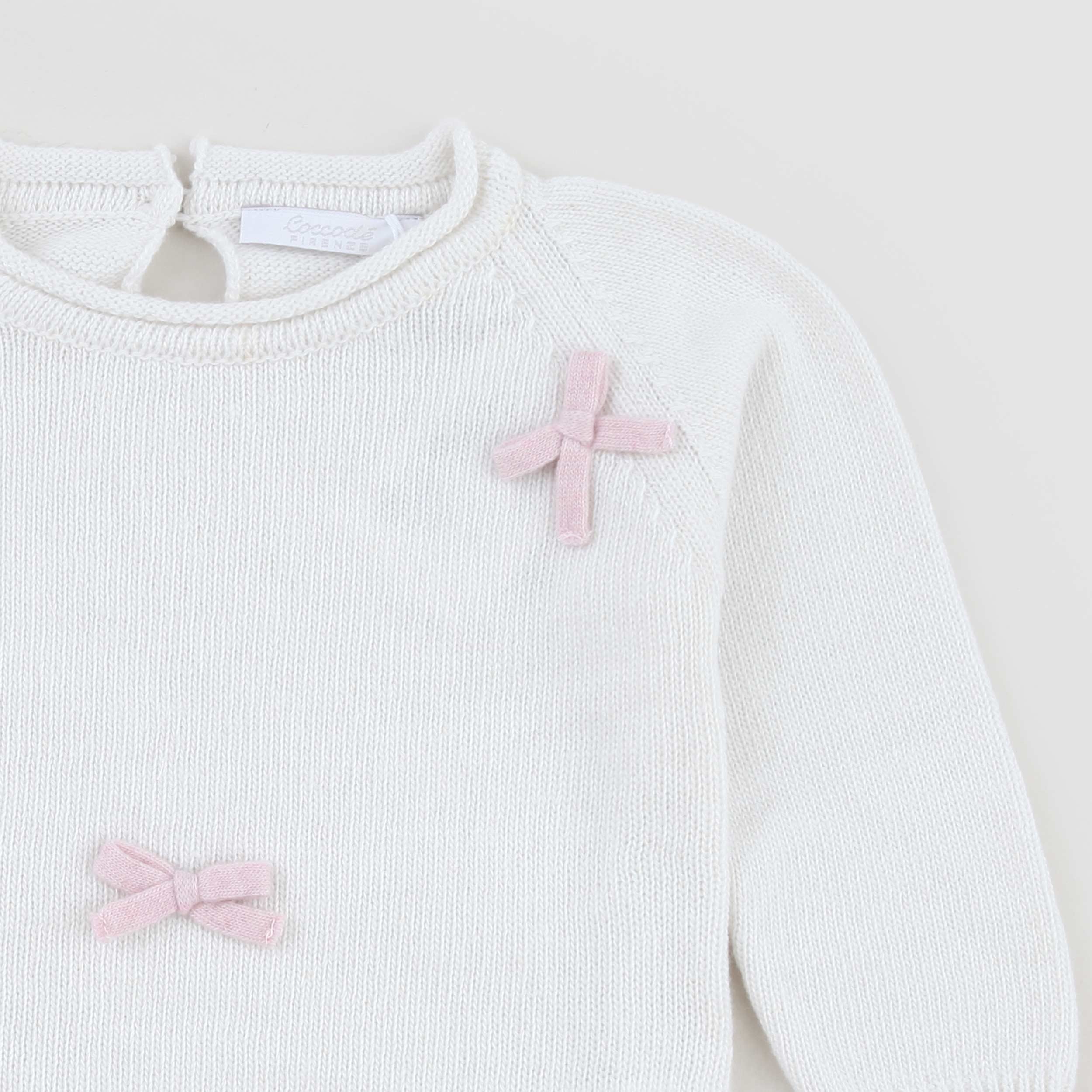 Maglioncino Con Fiocchi Rosa Firmato COCCODE - annameglio.com abbigliamento moda