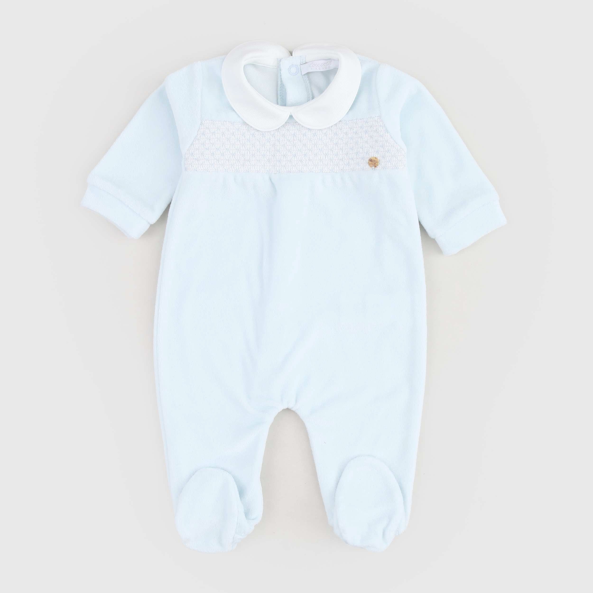 Tutina Celeste Con Colletto Piquet Firmato COCCODE - annameglio.com abbigliamento moda