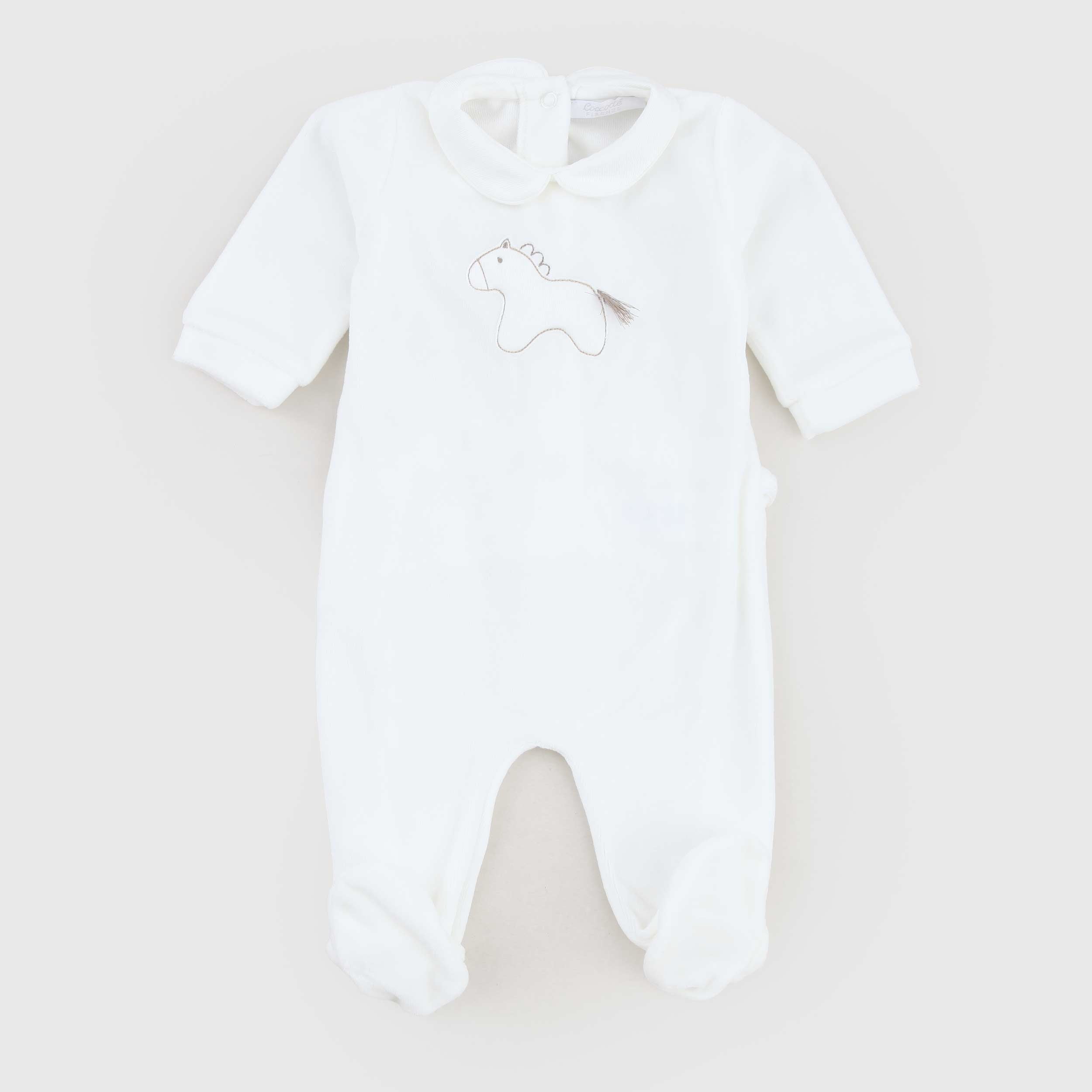 Tutina Latte Con Impunture Marroni Firmata COCCODE - annameglio.com abbigliamento moda