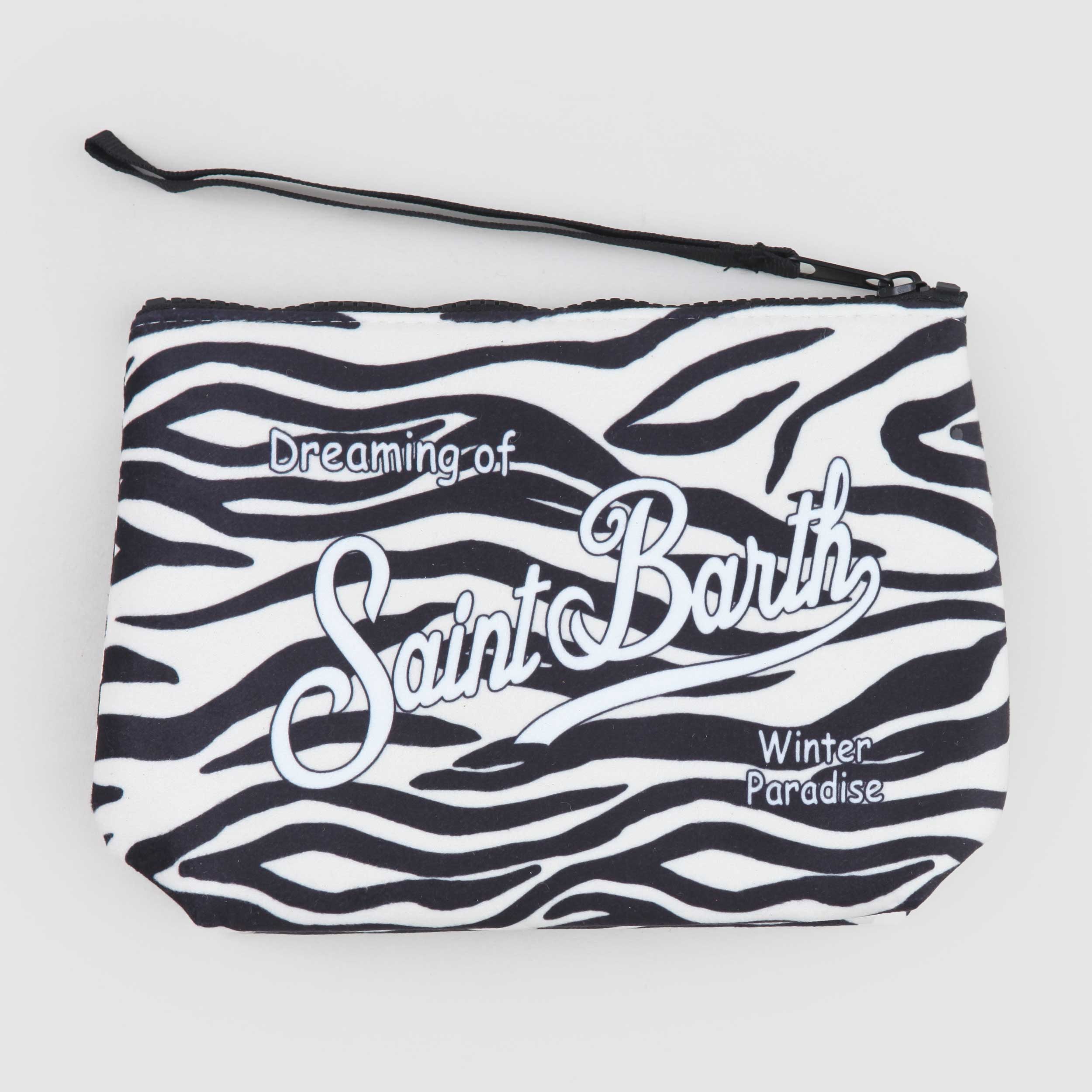Pochette Aline Zebrata Firmata MC2 SAINT BARTH - annameglio.com abbigliamento moda
