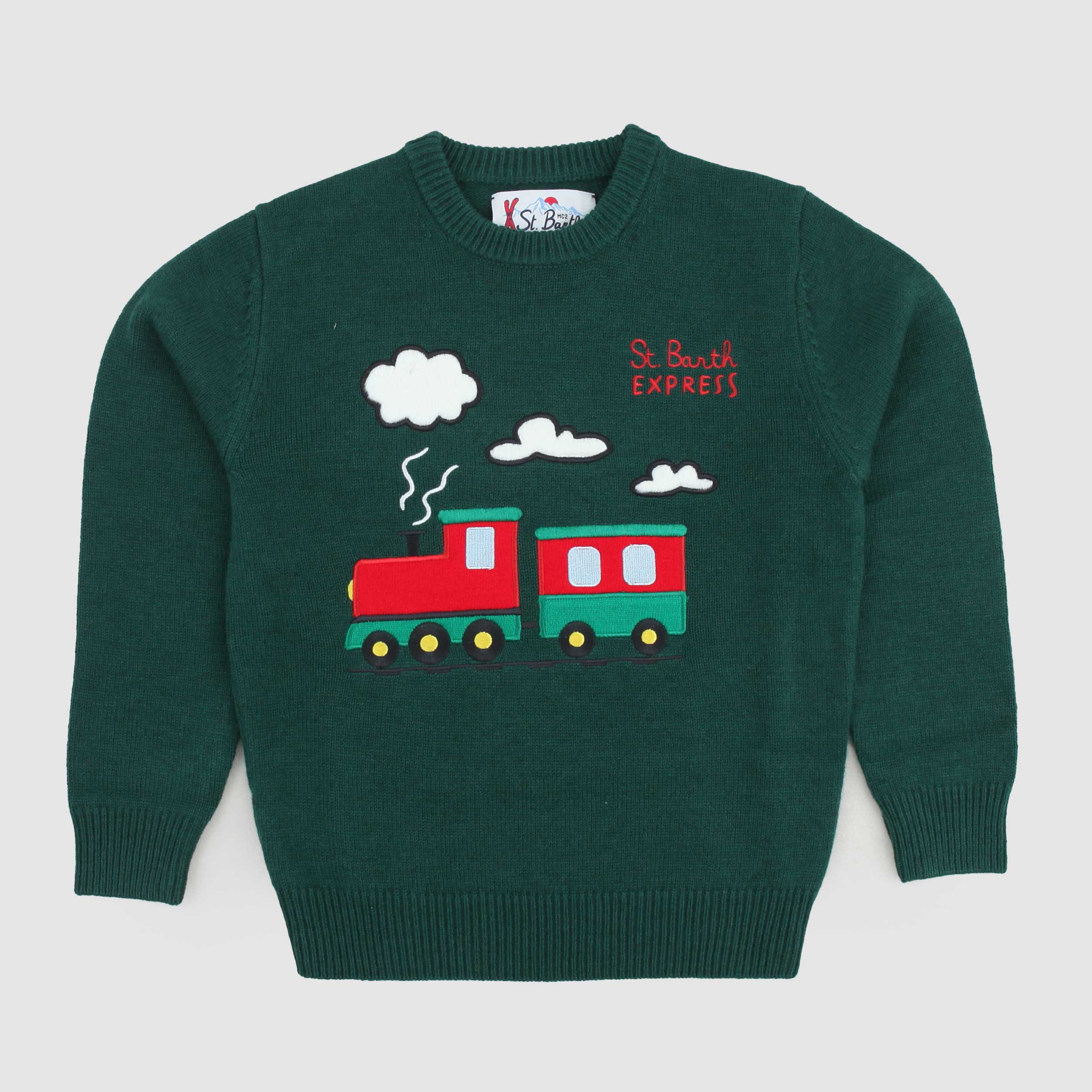 Green Sweater With Train By MC2 SAINT BARTH