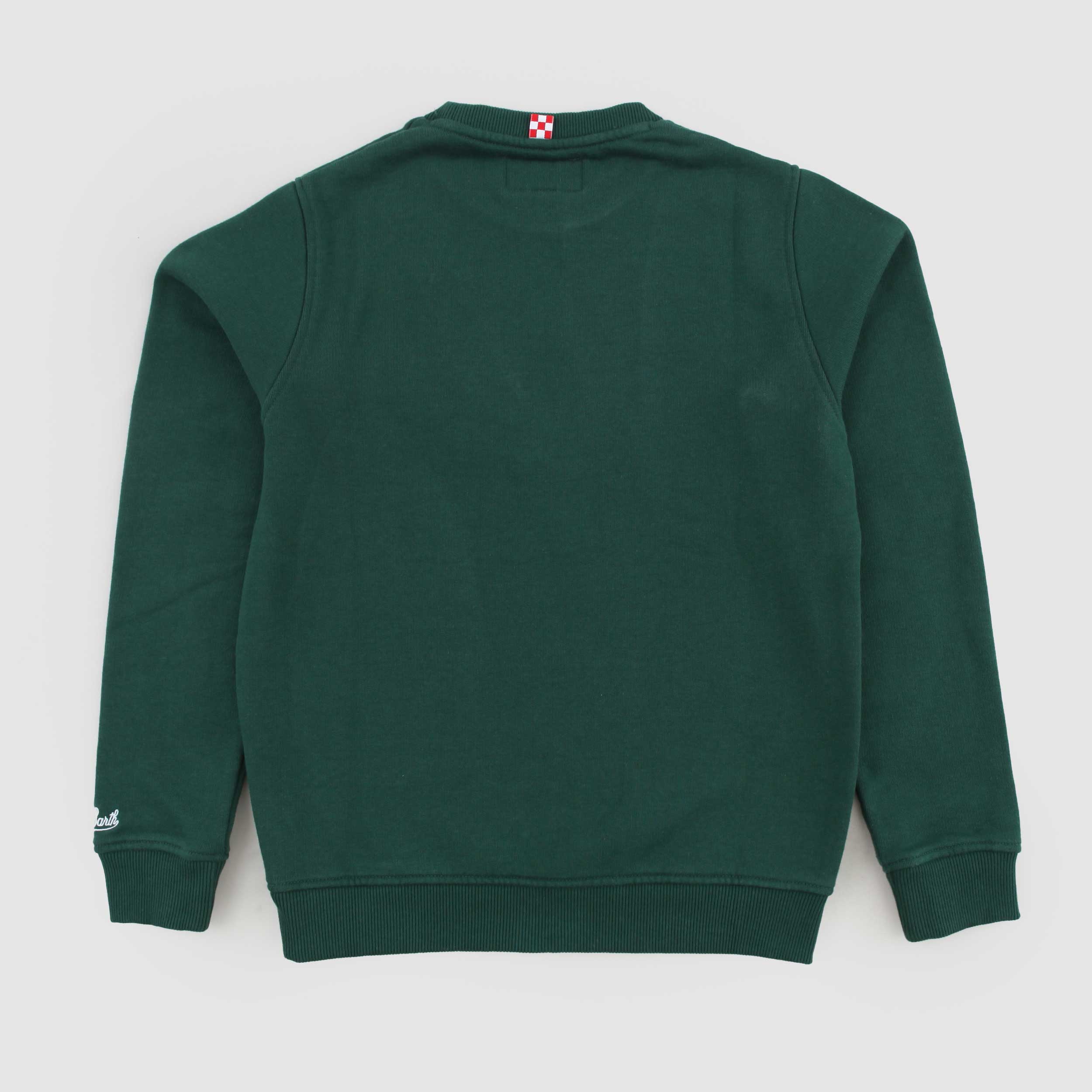 Felpa Verde Con Stampa Firmata MC2 SAINT BARTH - annameglio.com abbigliamento moda