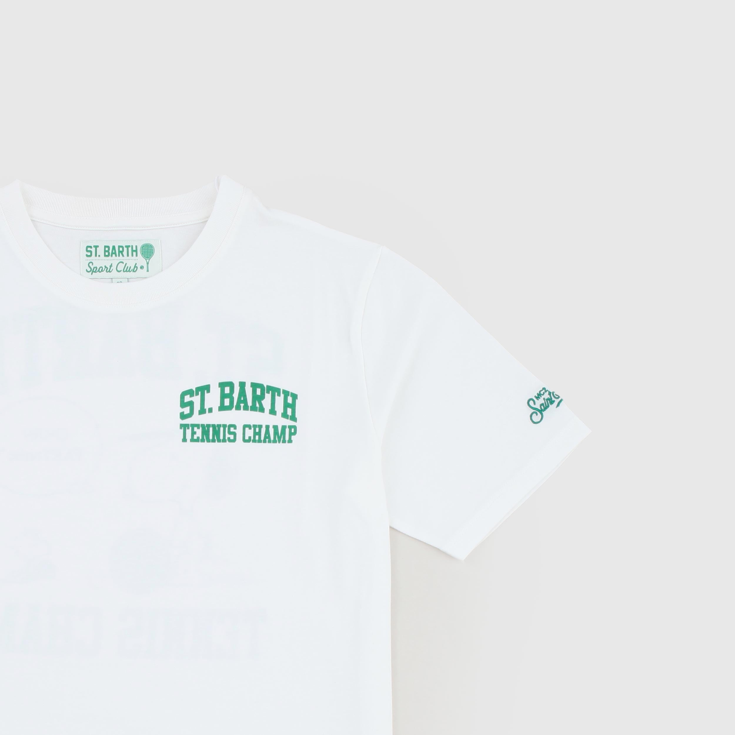 T-shirt Con Logo Verde Firmata MC2 SAINT BARTH - annameglio.com abbigliamento moda