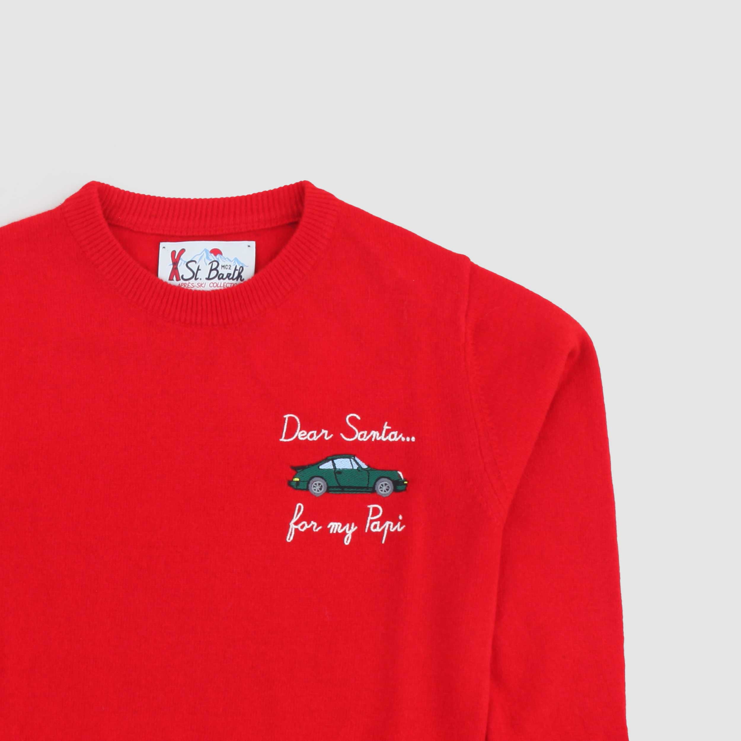 Maglioncino Rosso Con Ricamo By MC2 SAINT BARTH - annameglio.com abbigliamento moda