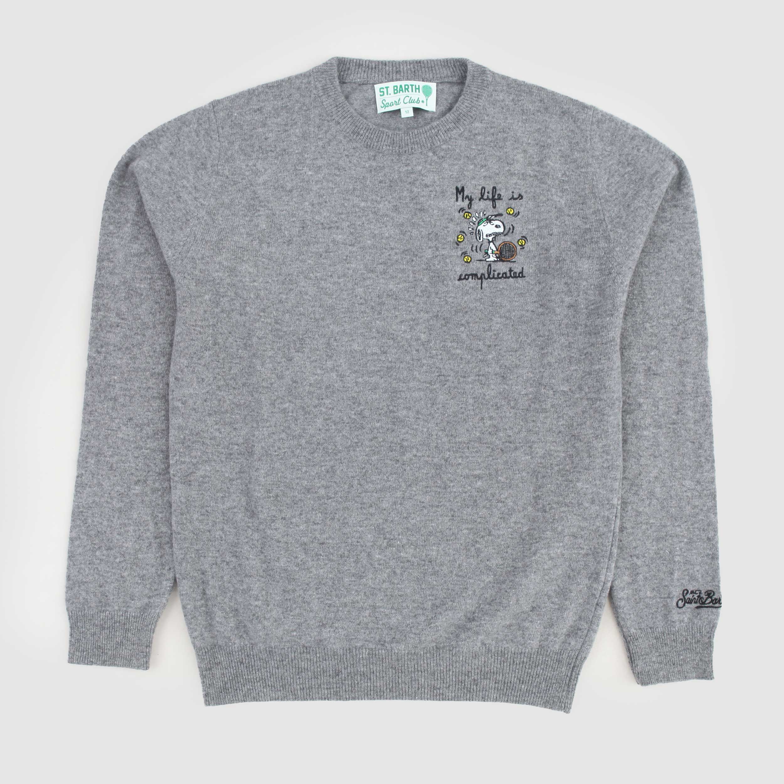 Maglioncino Grigio E Logo Firmato MC2 SAINT BARTH - annameglio.com abbigliamento moda