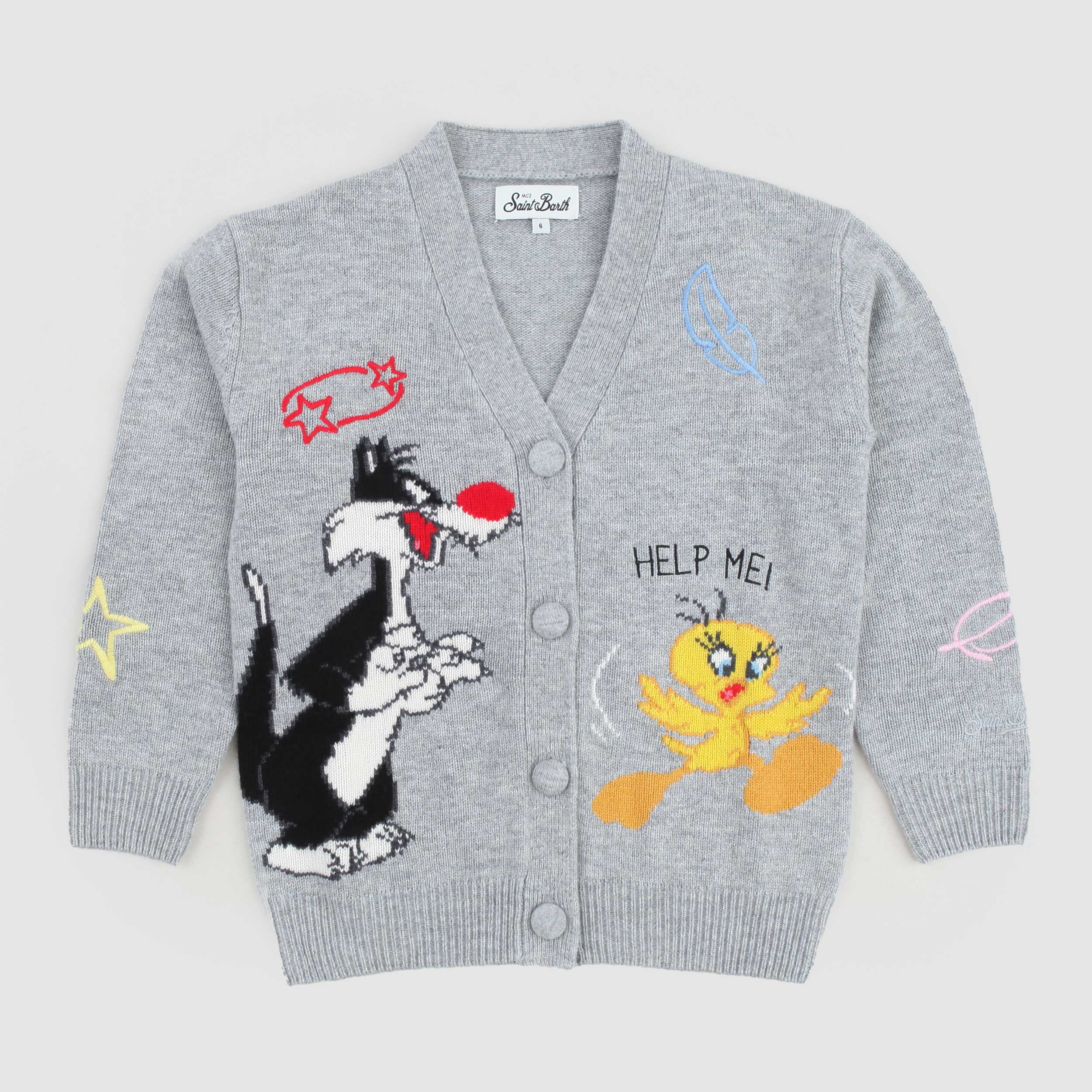 Cardigan Grigio Firmato MC2 SAINT BARTH - annameglio.com abbigliamento moda