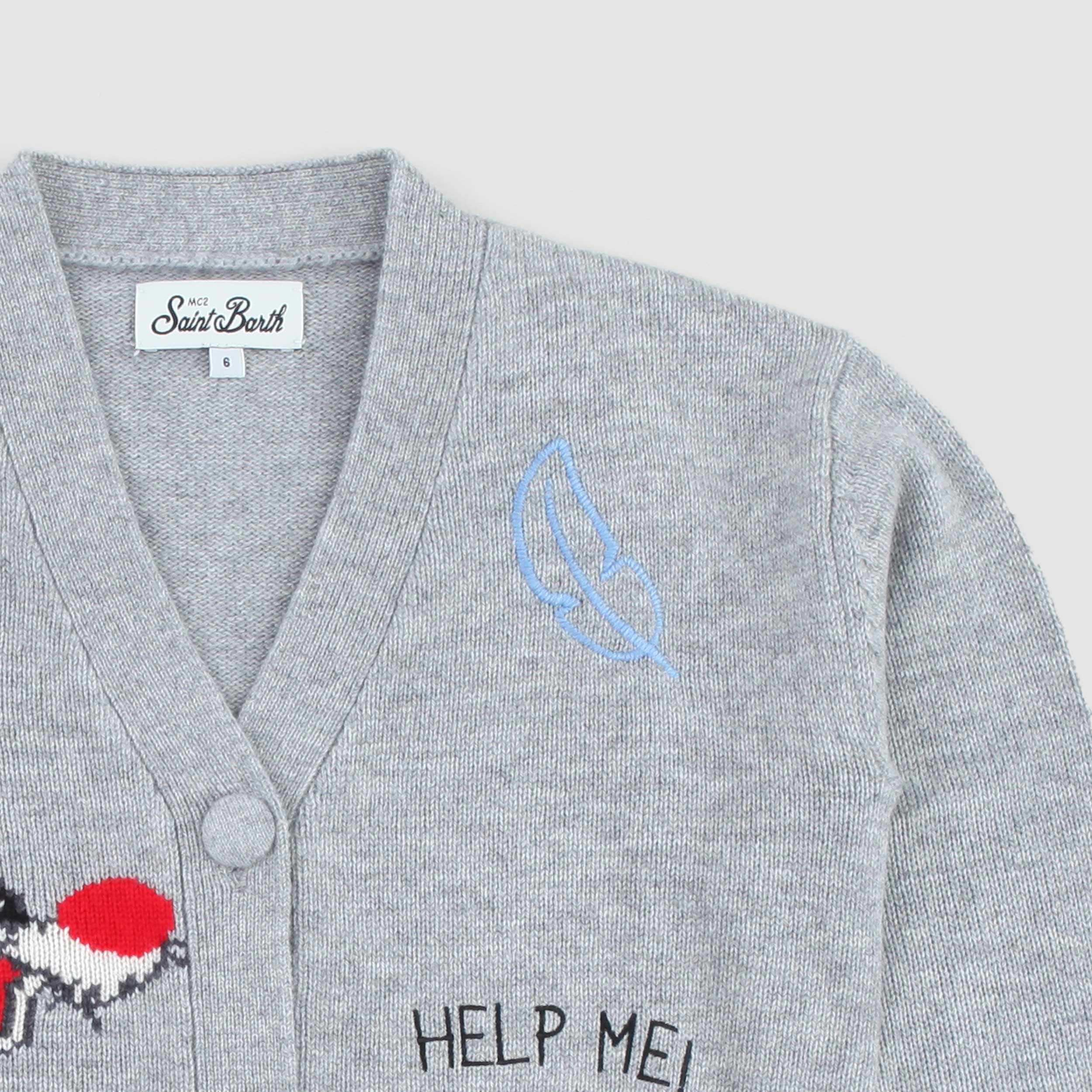 Cardigan Grigio Firmato MC2 SAINT BARTH - annameglio.com abbigliamento moda