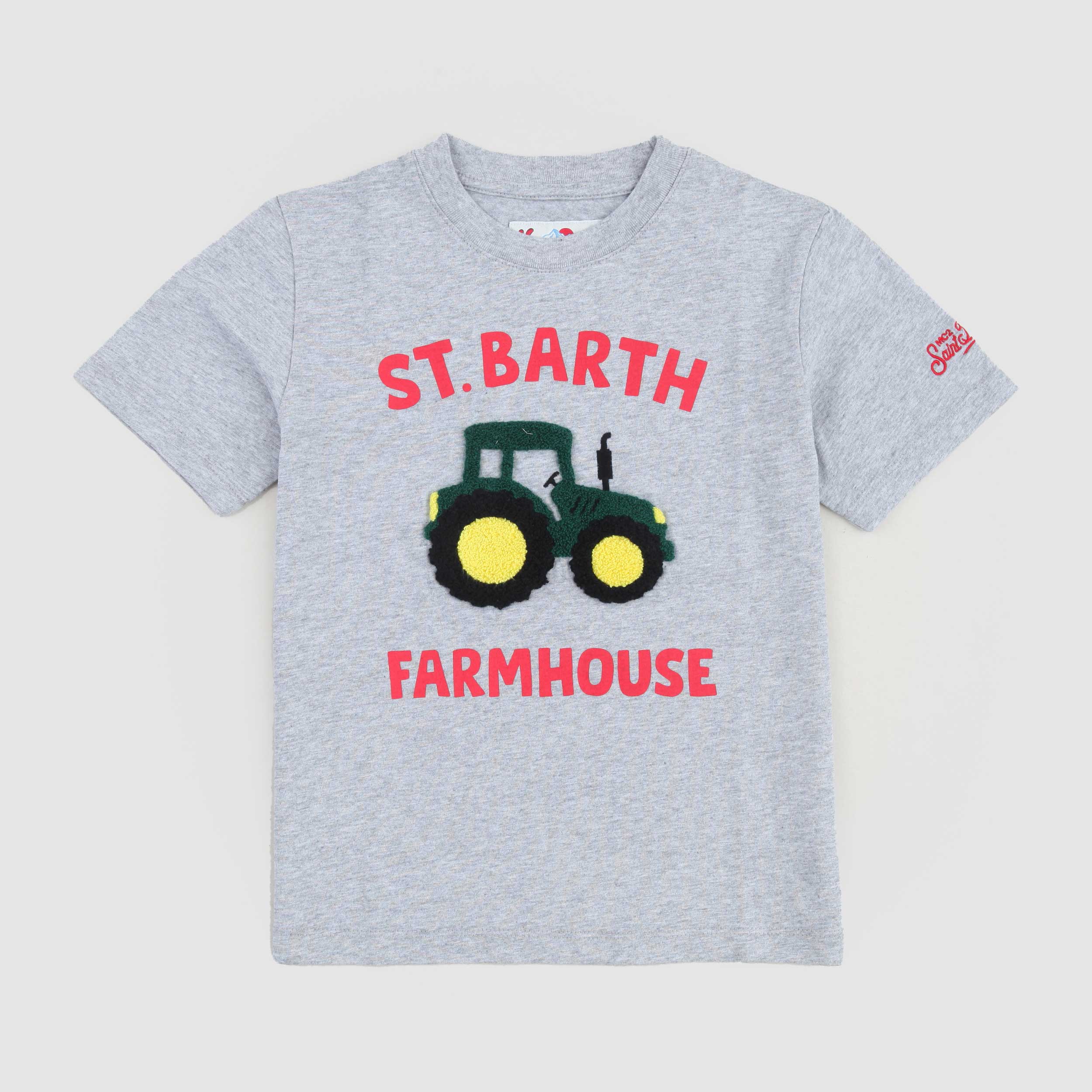 T-shirt Grigia Con Scritta Firmata MC2 SAINT BARTH