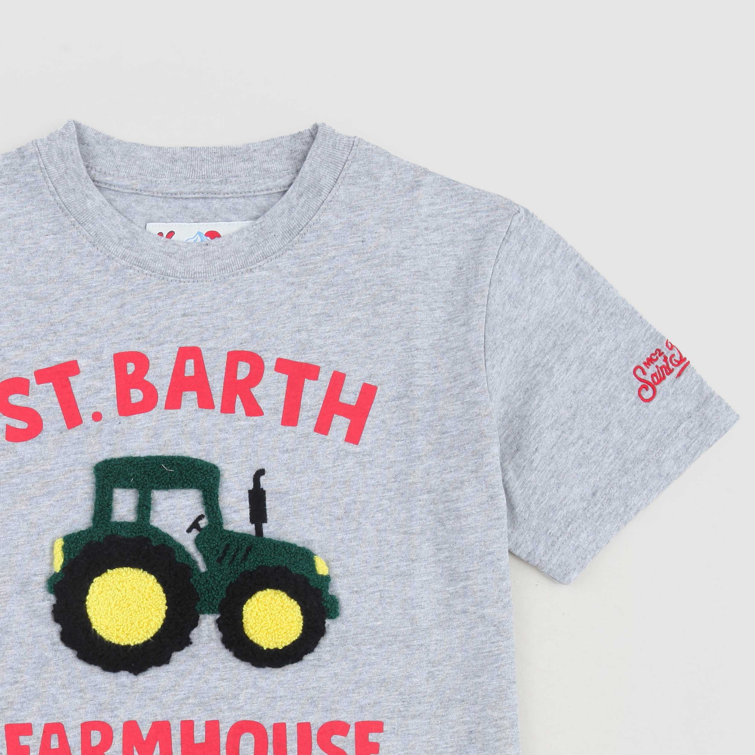 T-shirt Grigia Con Scritta Firmata MC2 SAINT BARTH