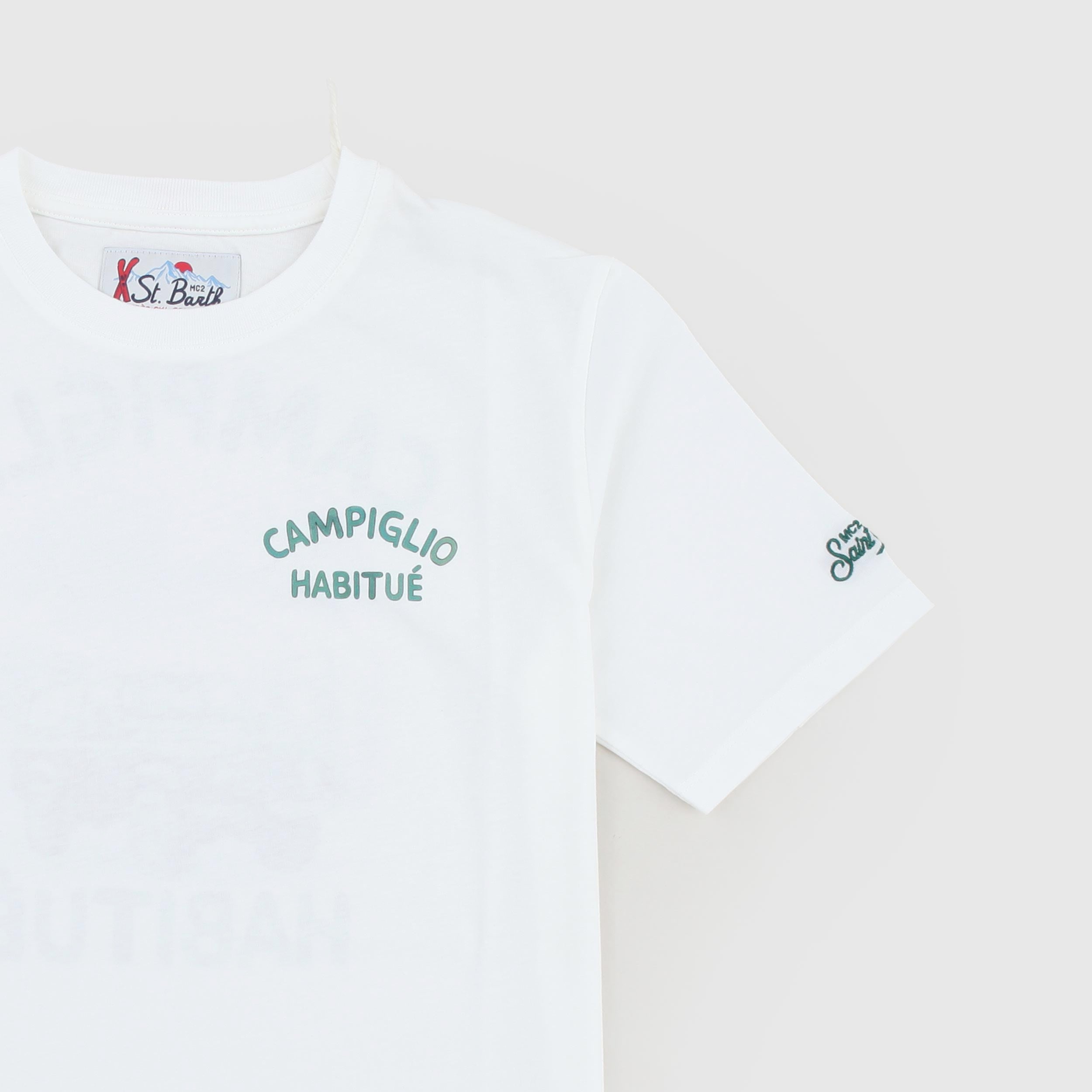 T-shirt Bianca Con Stampe Firmata MC2 SAINT BARTH - annameglio.com abbigliamento moda