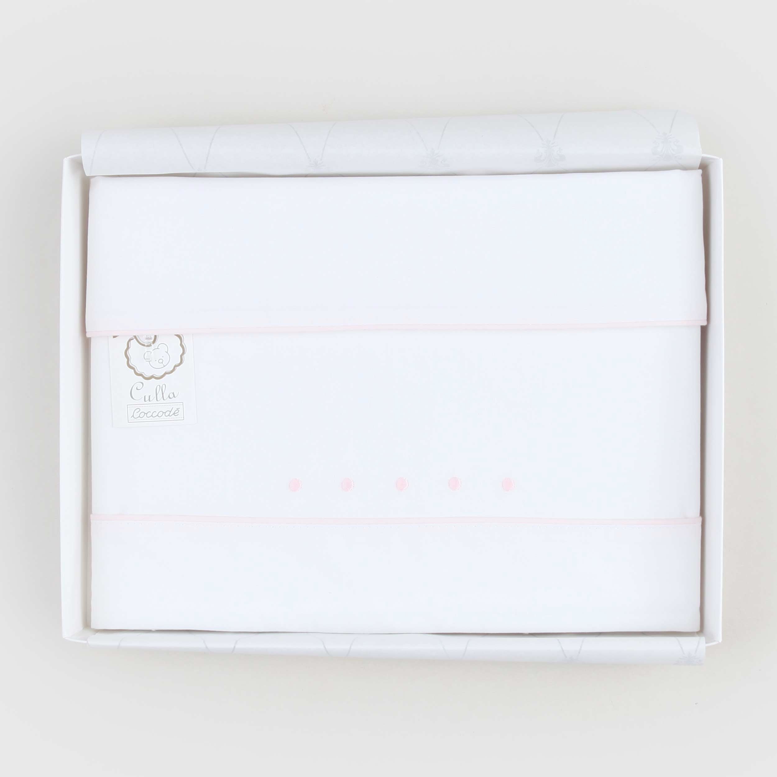 Lenzuolino Bianco Tre Pezzi Firmato COCCODE - annameglio.com abbigliamento moda