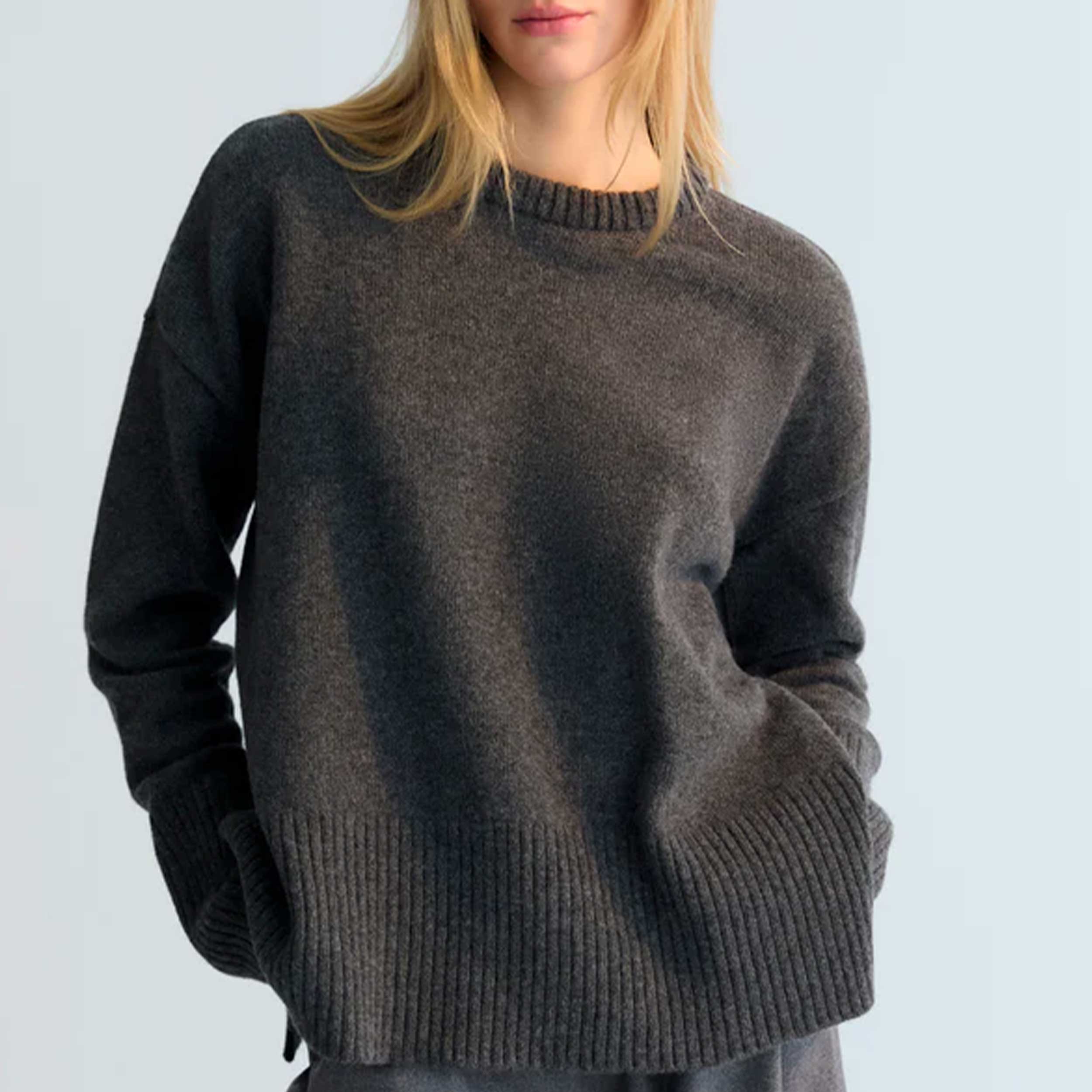 Maglione Grigio Scuro Firmato THE NEW SOCIETY - annameglio.com abbigliamento moda