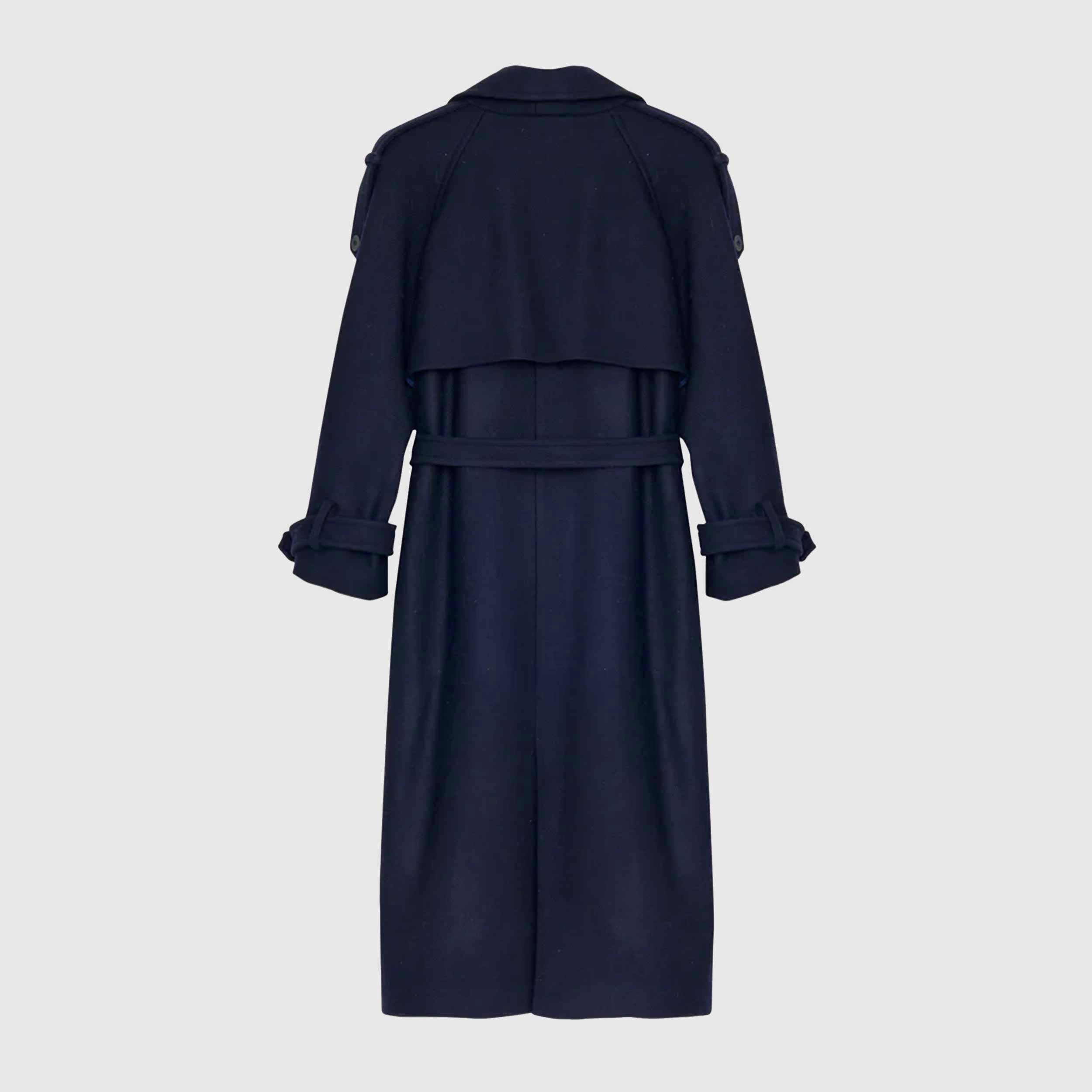 Cappotto Blu Lungo Flavia Firmato THE NEW SOCIETY - annameglio.com abbigliamento moda