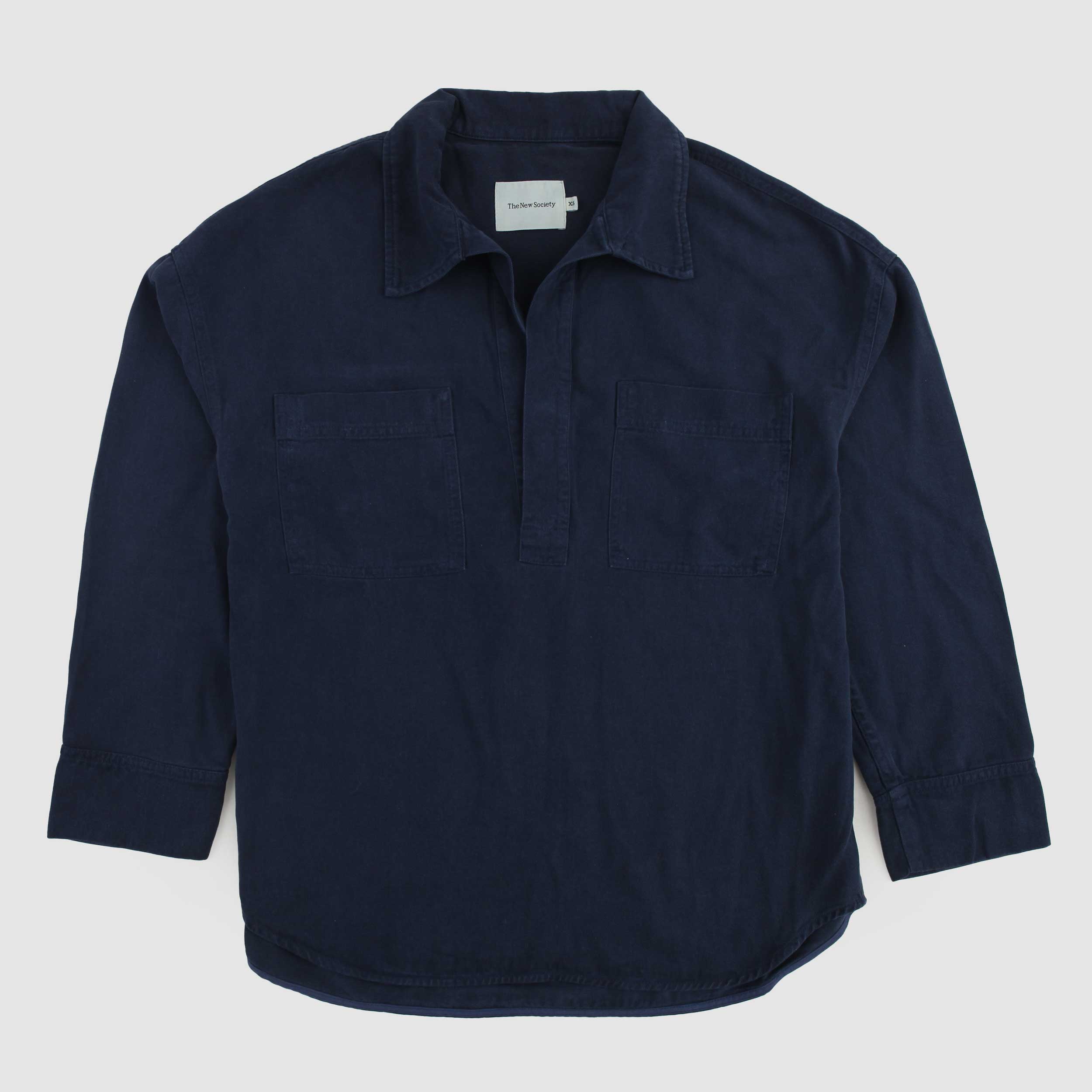 T-shirt Over Blu Firmata THE NEW SOCIETY - annameglio.com abbigliamento moda