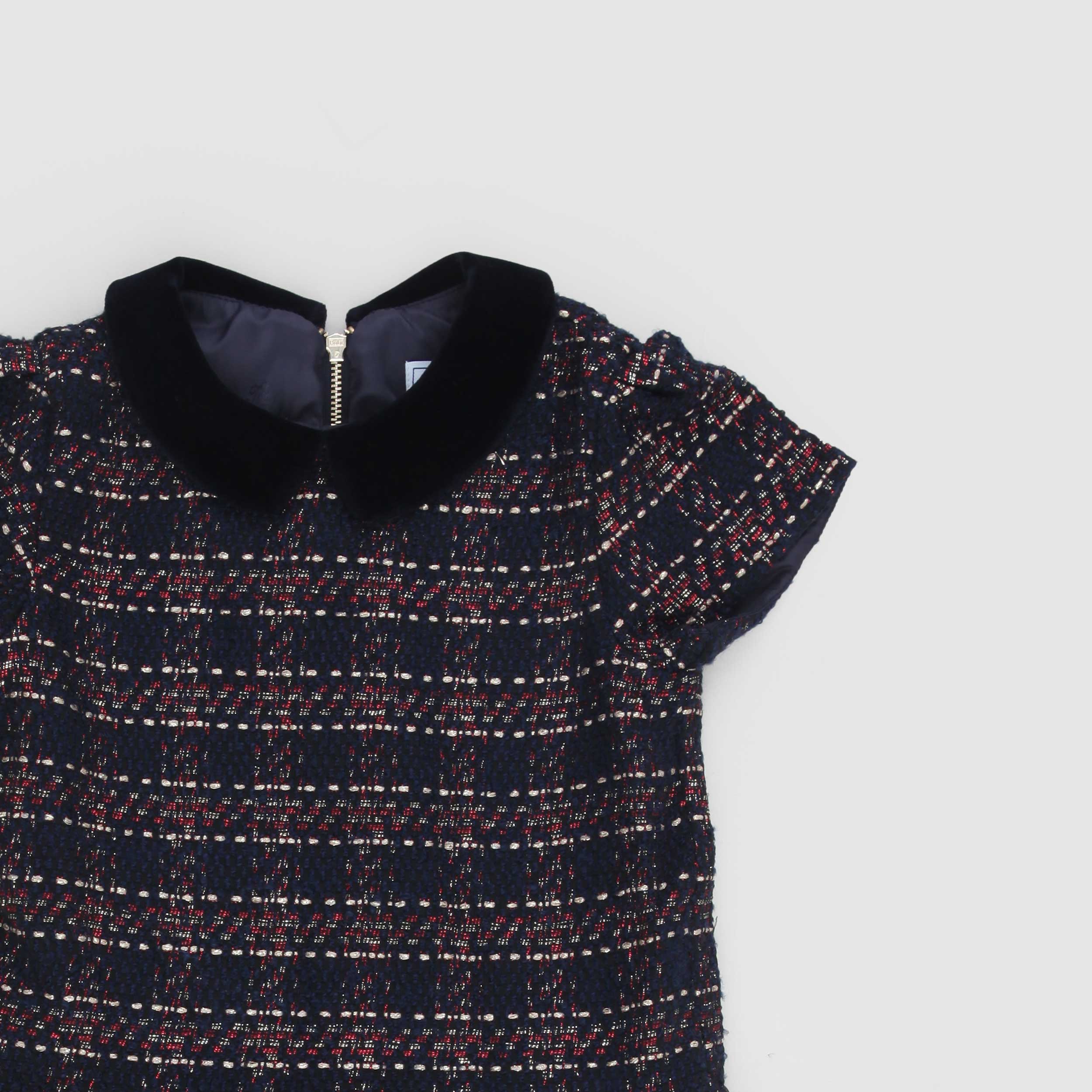 Abito In Velluto A Pieghe By TARTINE ET CHOCOLAT - annameglio.com abbigliamento moda