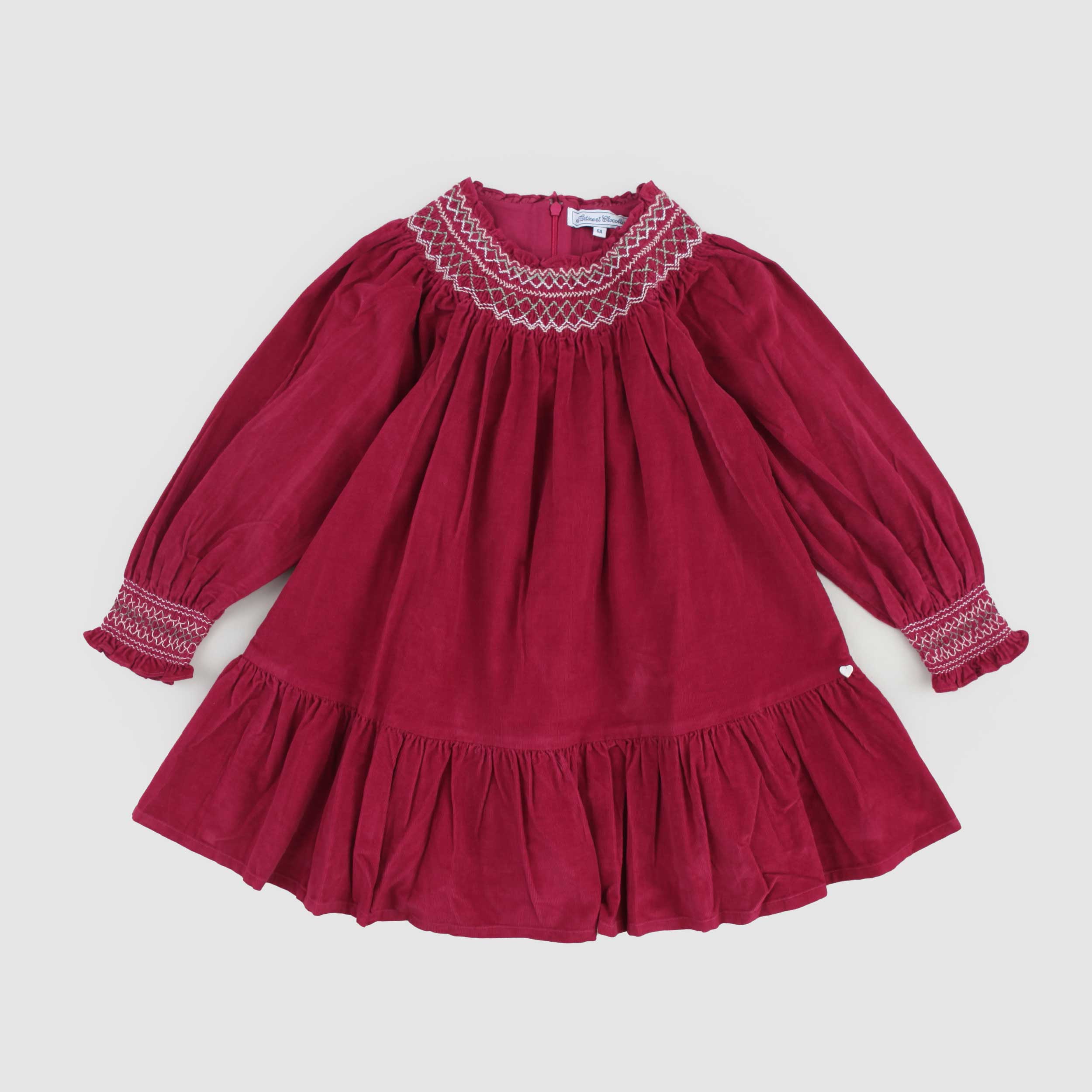 Abito Rosso In Velluto By TARTINE ET CHOCOLAT - annameglio.com abbigliamento moda