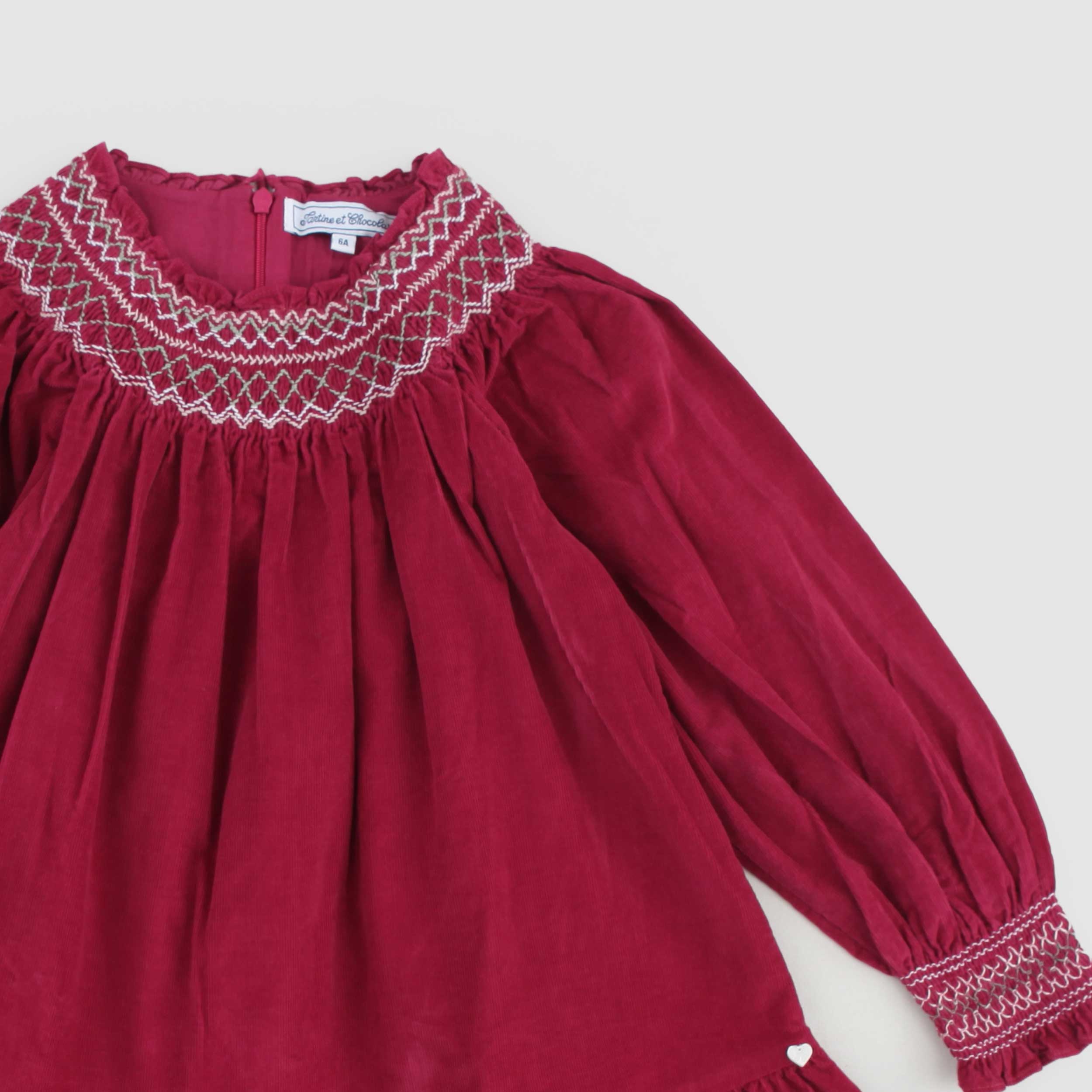 Abito Rosso In Velluto By TARTINE ET CHOCOLAT - annameglio.com abbigliamento moda