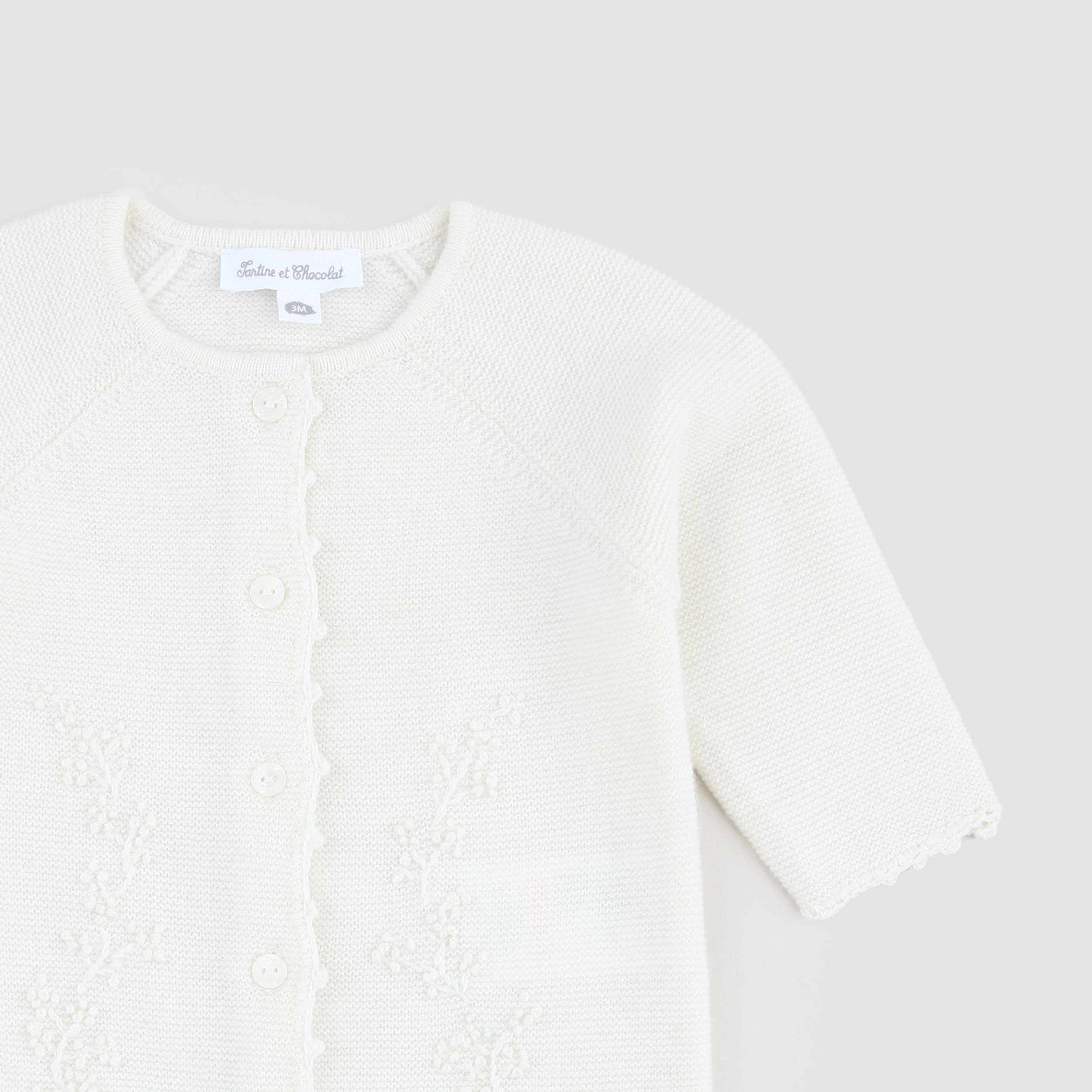 Tutina Latte Con Ricamo By TARTINE ET CHOCOLAT - annameglio.com abbigliamento moda