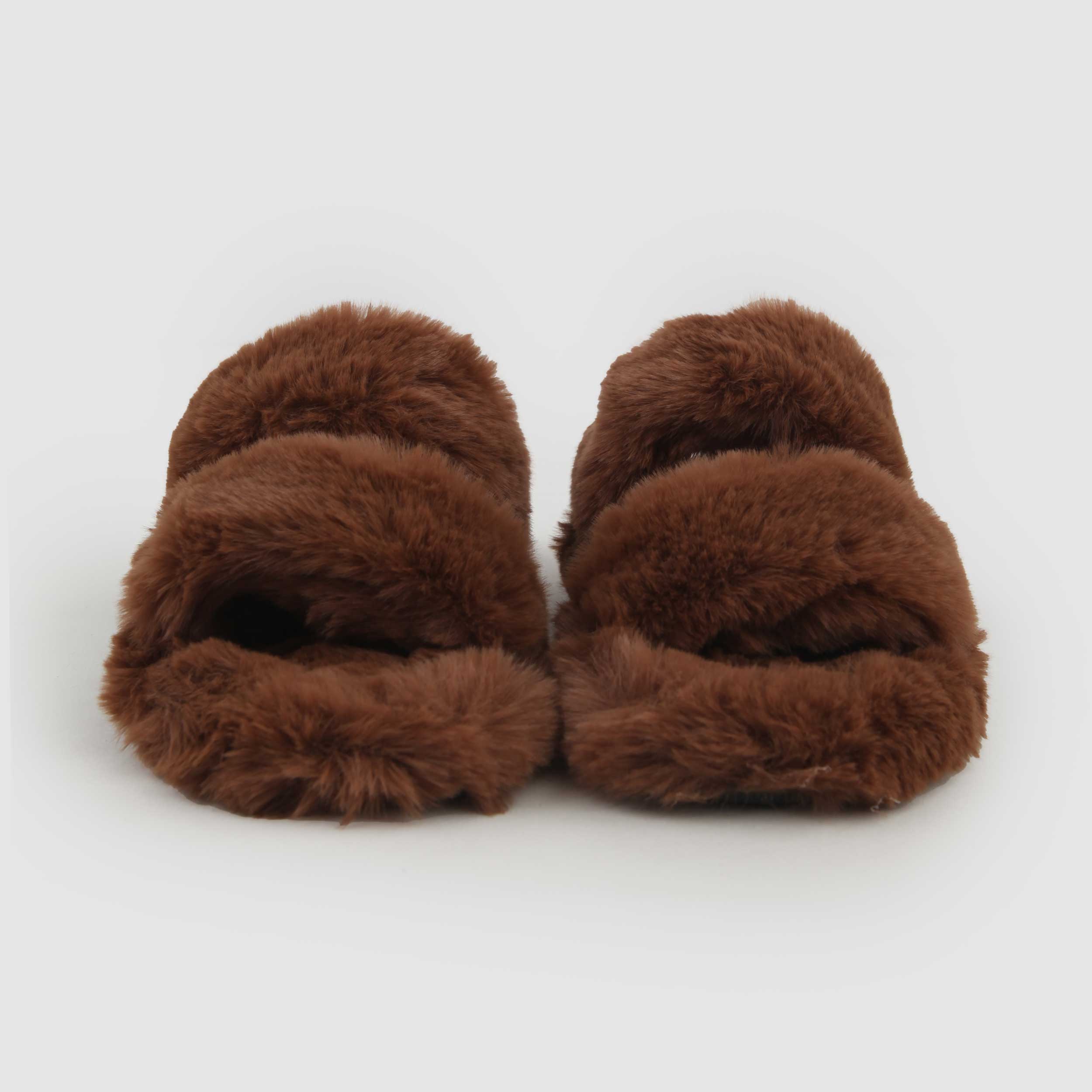 Ciabatta Marrone In Peluche Firmata MONNALISA - annameglio.com abbigliamento moda