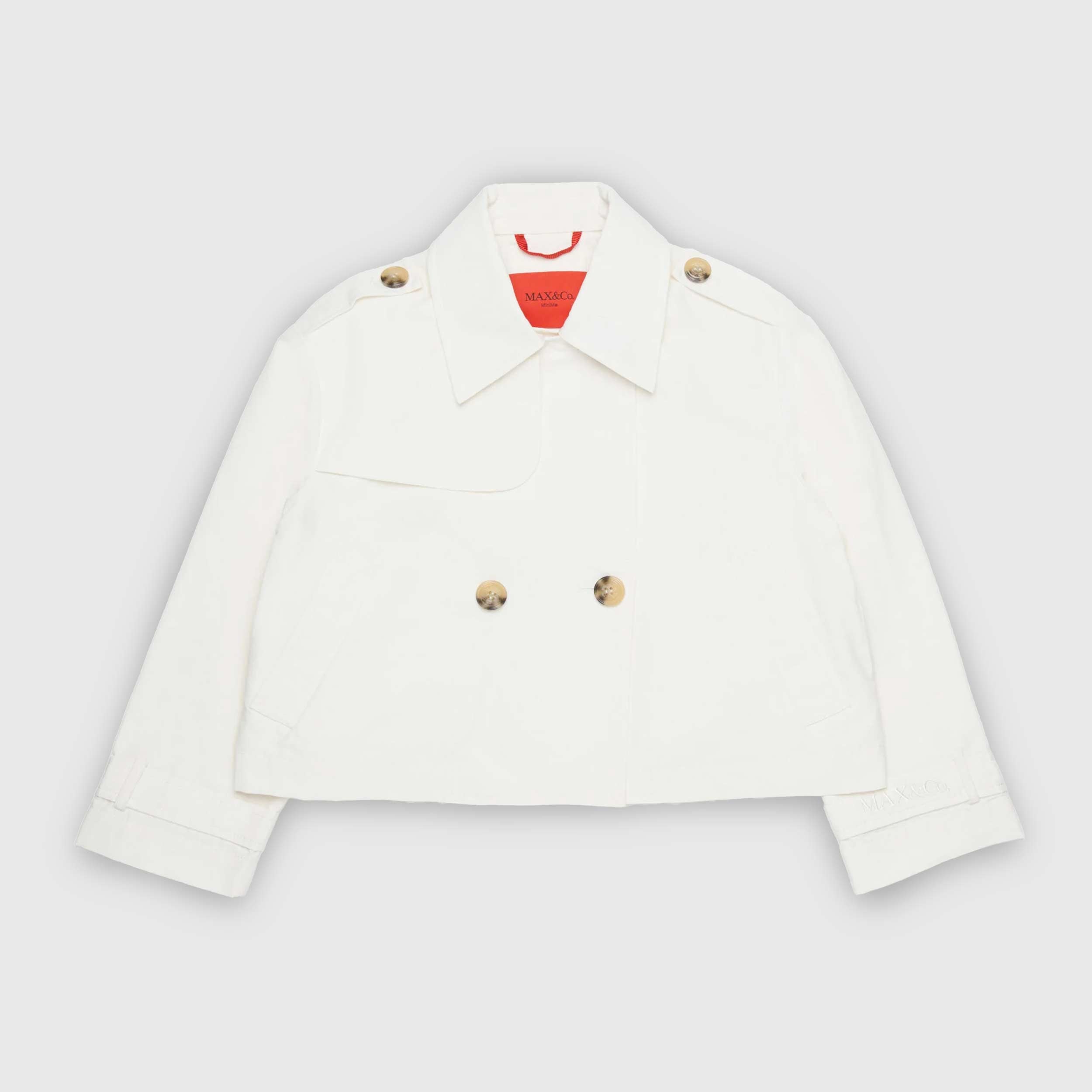 Giacca Bianca Cropped Doppiopetto Firmata MAX AND CO