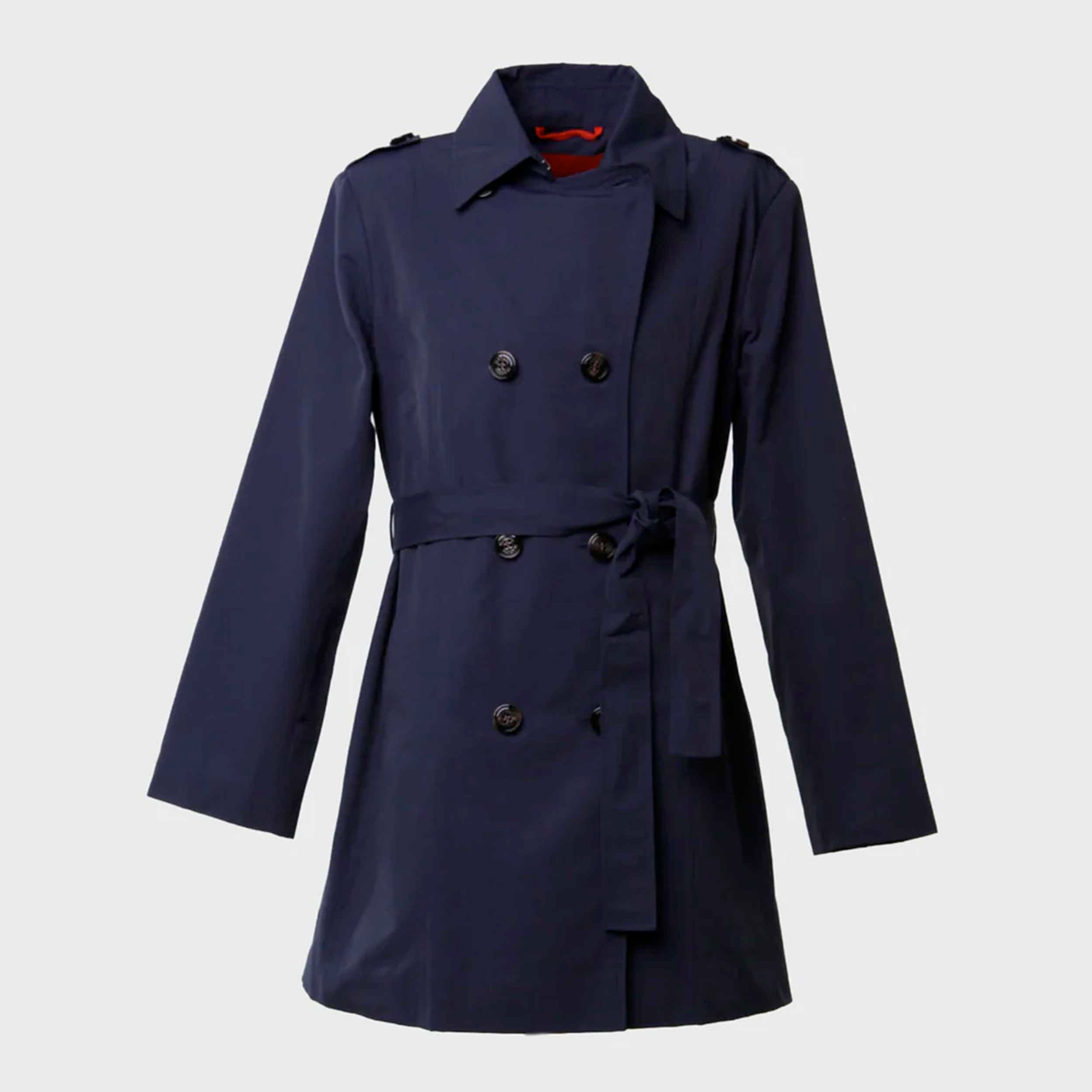 cappotto trench blu ragazza