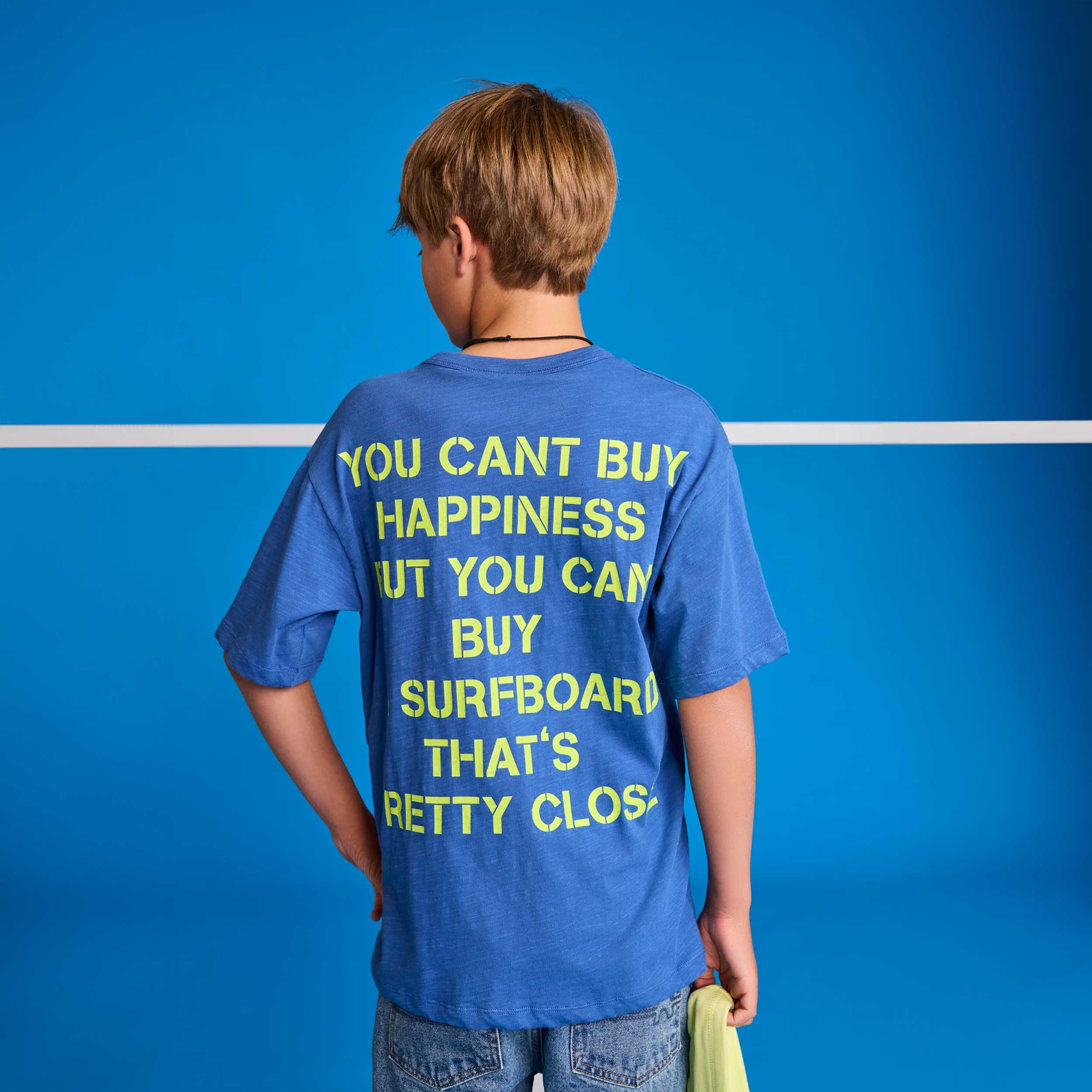 T-shirt Color Carta da Zucchero Firmata AMERICAN OUTFITTERS