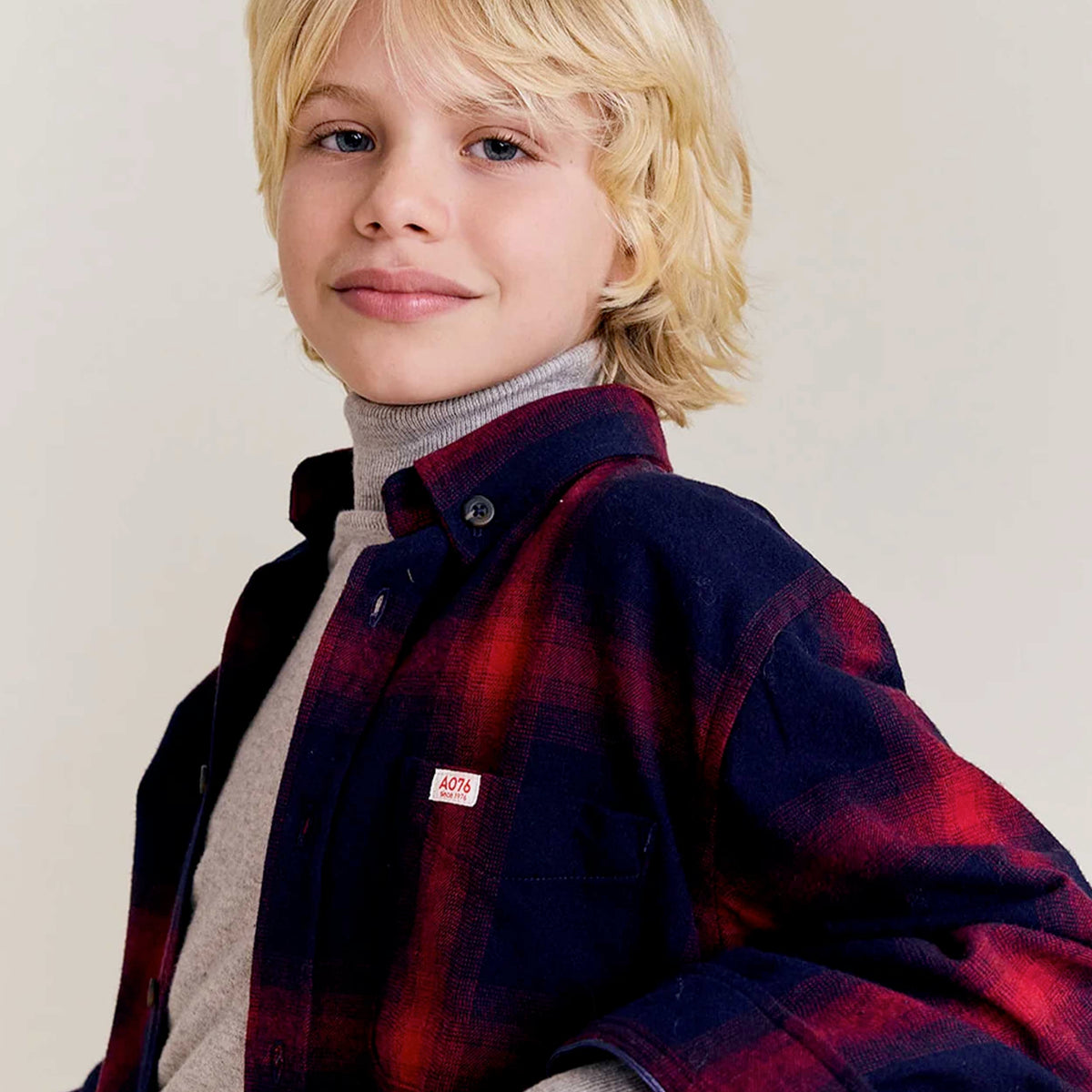 Camicia a Quadri Rossa e Blu per Ragazzo by AMERICAN OUTFITTERS