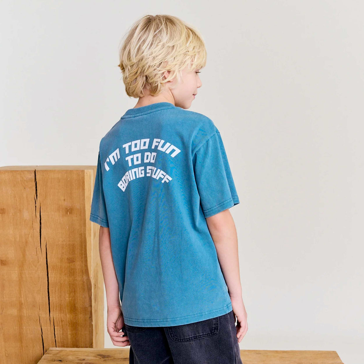 T-Shirt Color Petrolio con Taschino per Ragazzi by AMERICAN OUTFITTERS