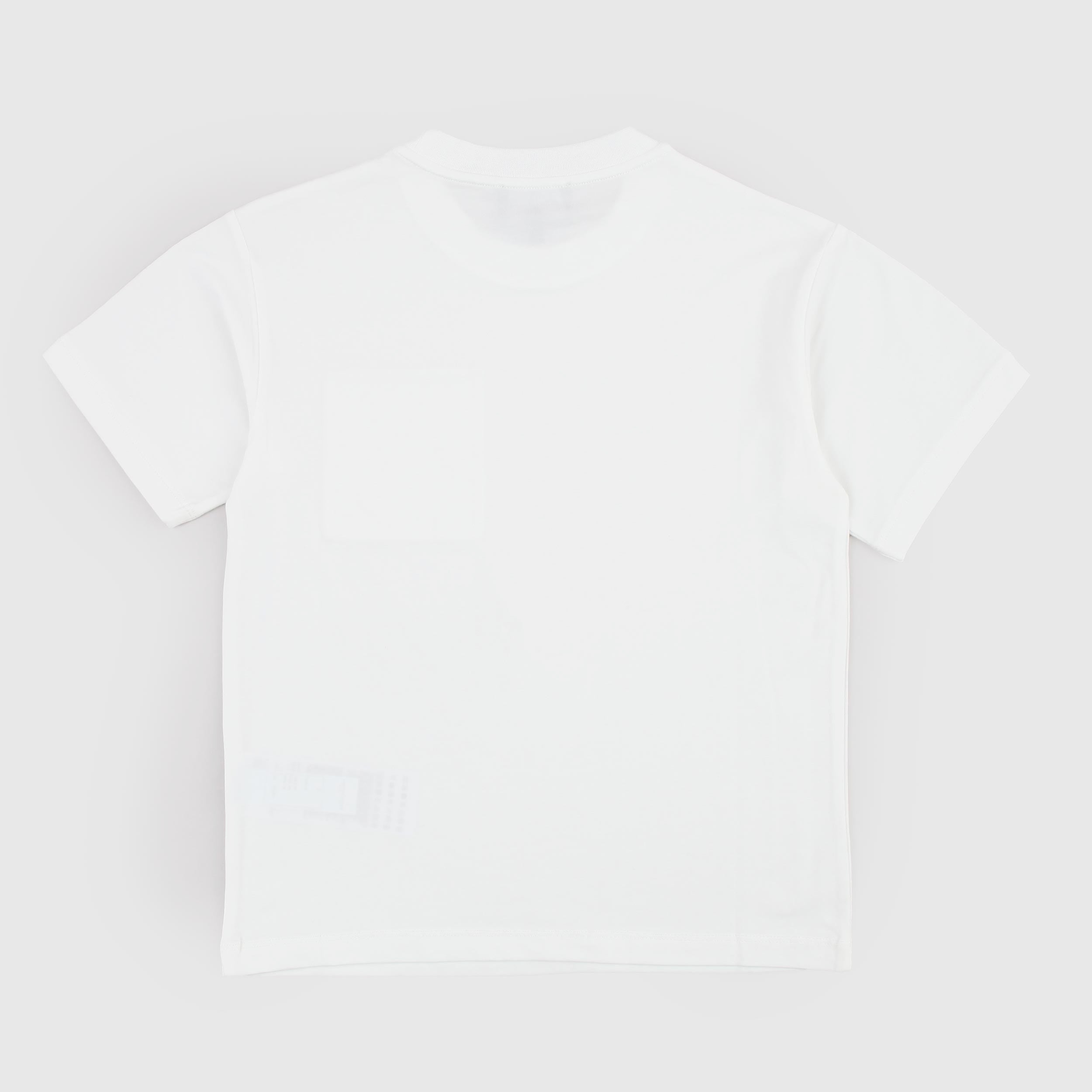 T-shirt Bianca con Logo Tono su Tono Firmata ARMANI JUNIOR