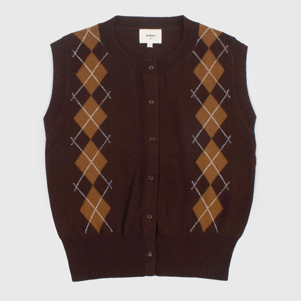 Brown Handy Aniene Cardigan for Women by ARTLOVE