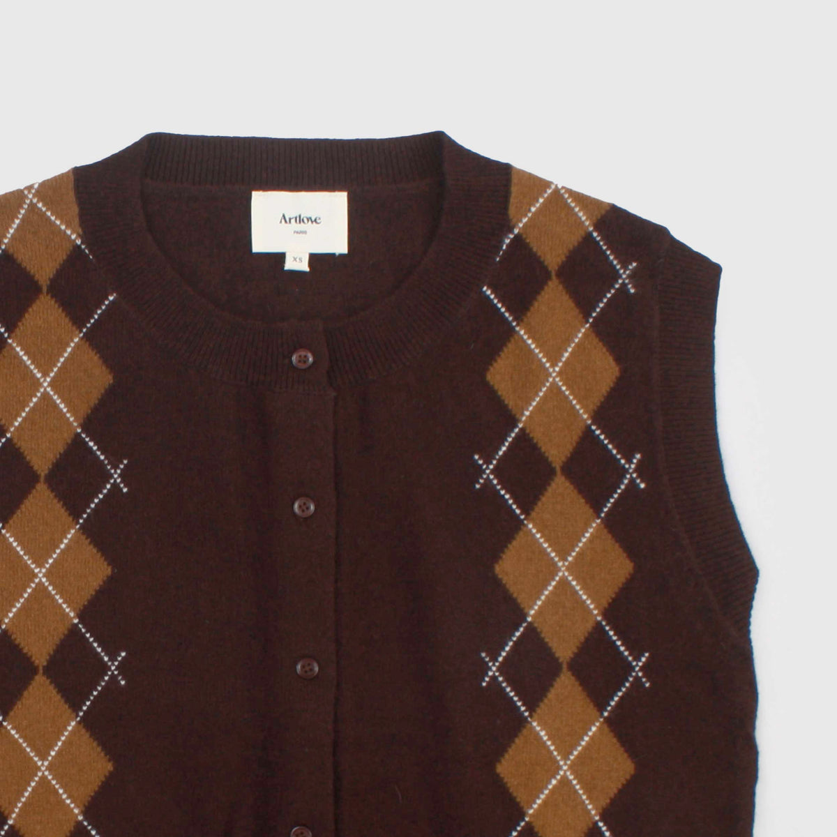 Brown Handy Aniene Cardigan for Women by ARTLOVE