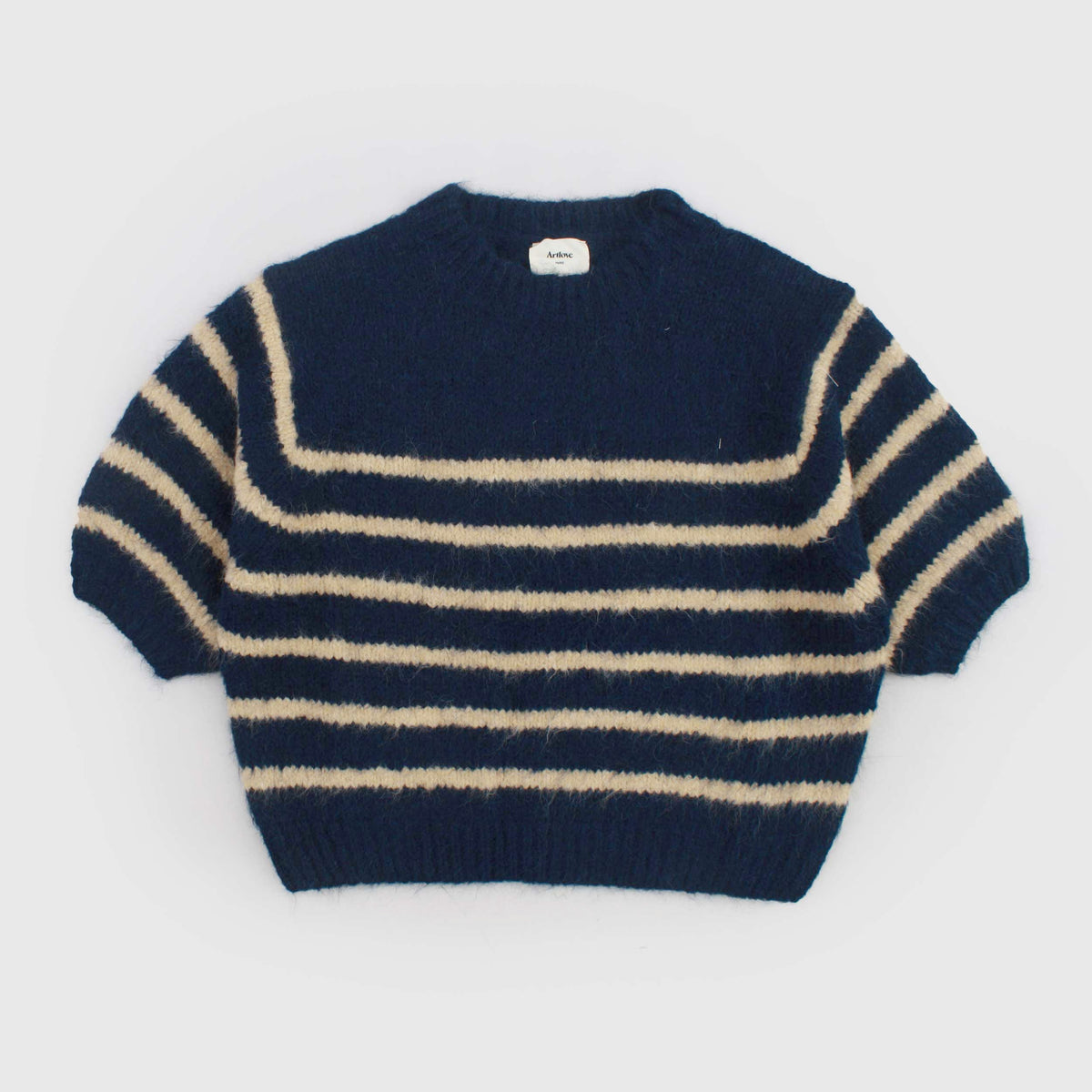 Maglioncino Blu e Beige Mezza Manica per Donna by ARTLOVE
